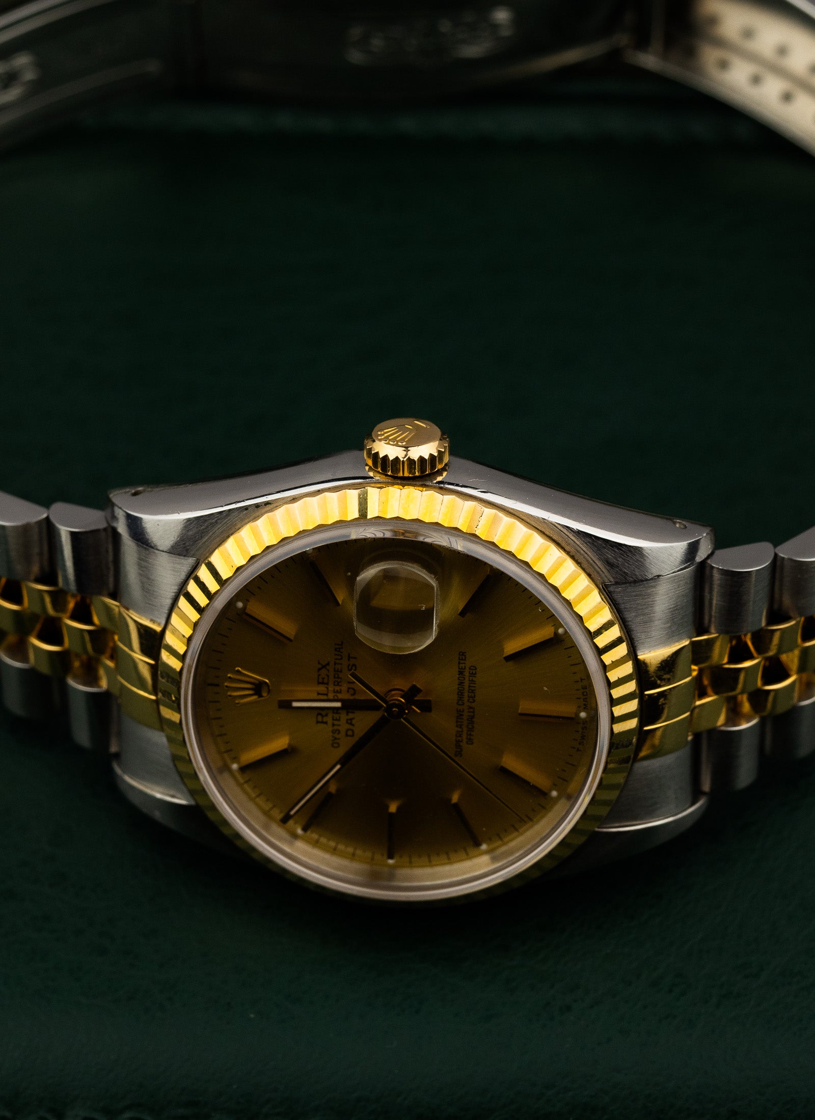 1991 Rolex Datejust Bicolor Champagne Dial 16233 Serviced Full Set