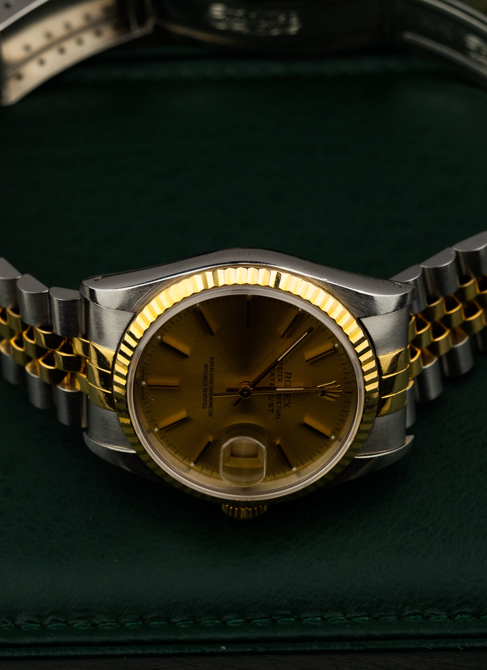 1991 Rolex Datejust Bicolor Champagne Dial 16233 Serviced Full Set