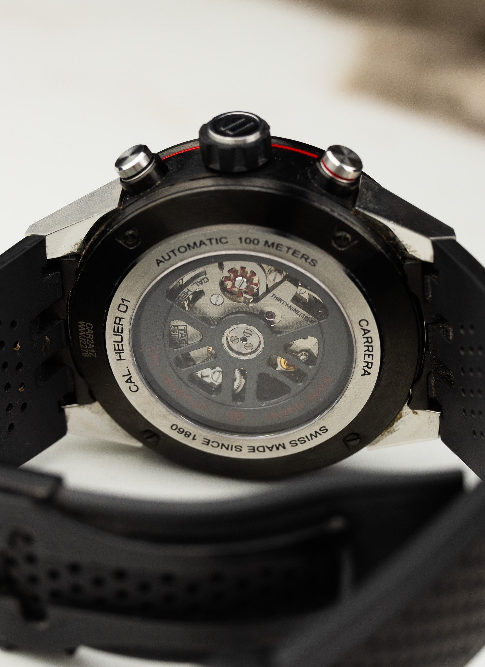 TAG Heuer Carrera Cal. Heuer 01 Skeleton Ceramic Bezel CAR2A1z 45mm Full Set Kruk