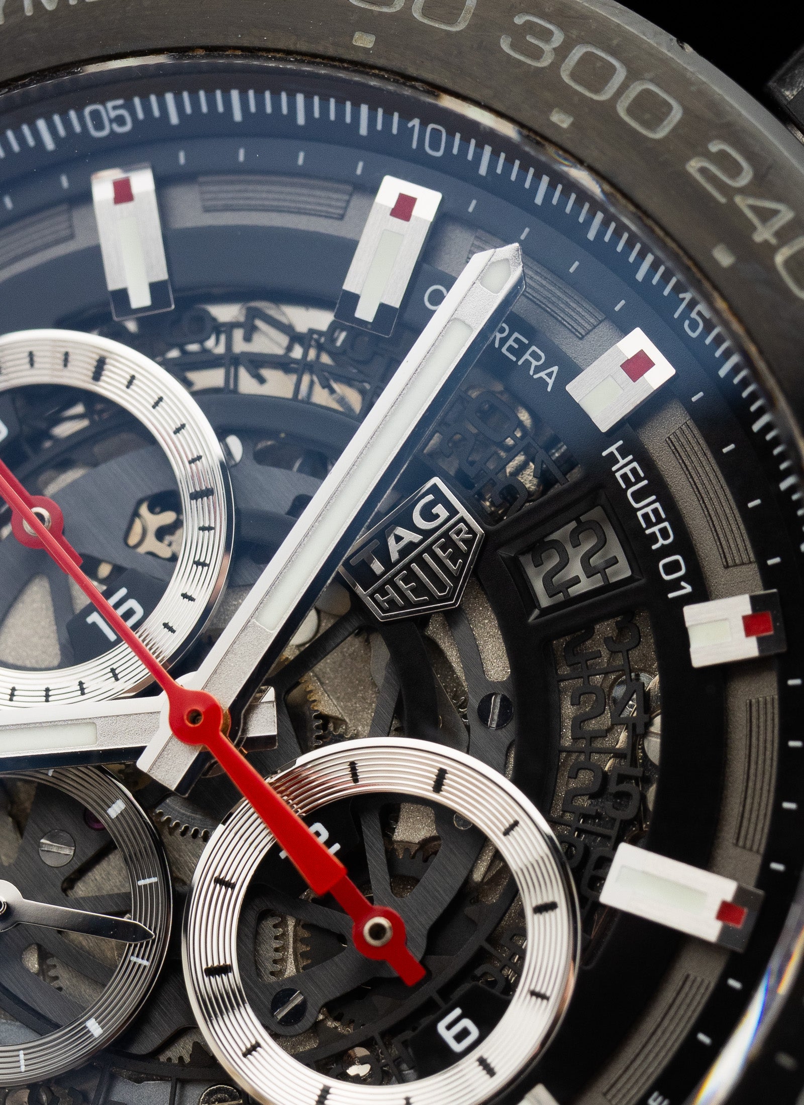 TAG Heuer Carrera Cal. Heuer 01 Skeleton Ceramic Bezel CAR2A1z 45mm Full Set Kruk
