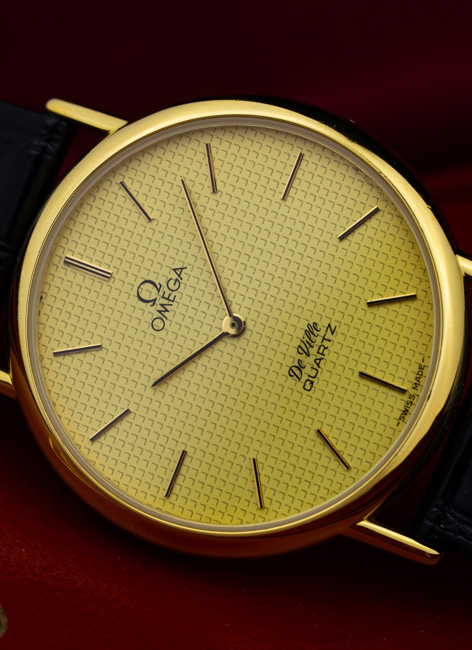 1980s Omega De Ville Waffle Dial 191.0092 cal. 1351 Box