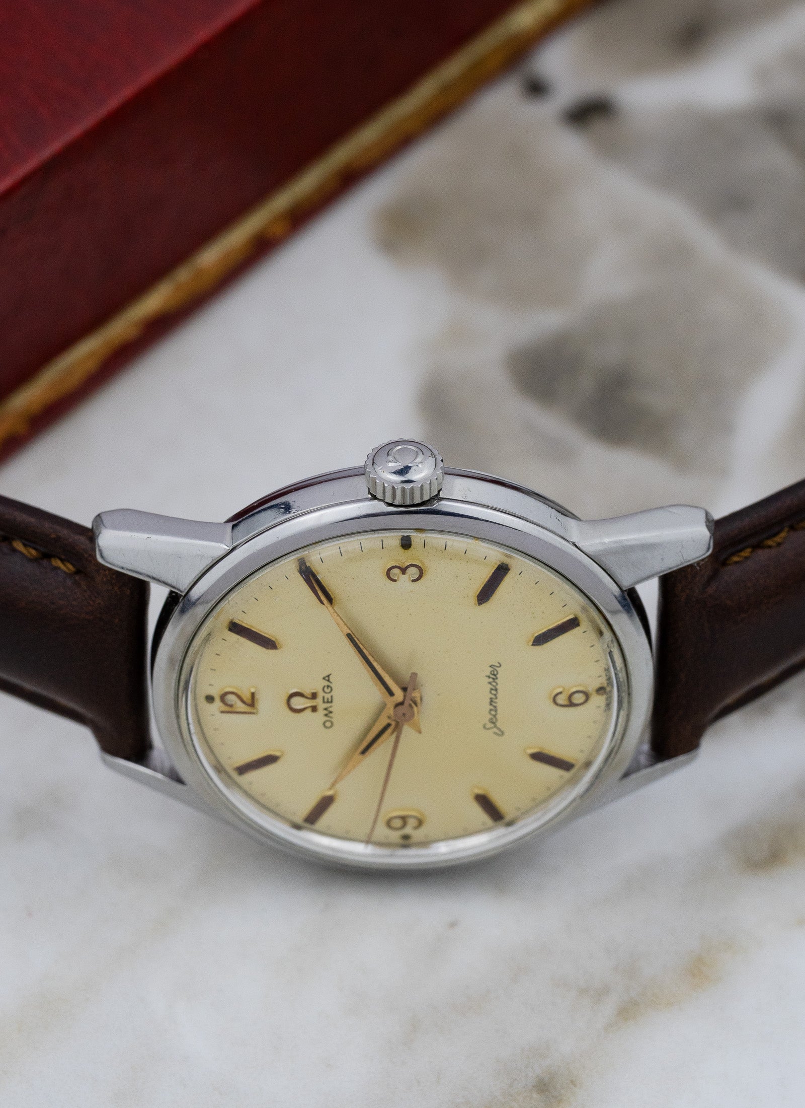 1961 Omega Seamaster Tropical Dial 14390-9-SC cal. 285 Serviced Box