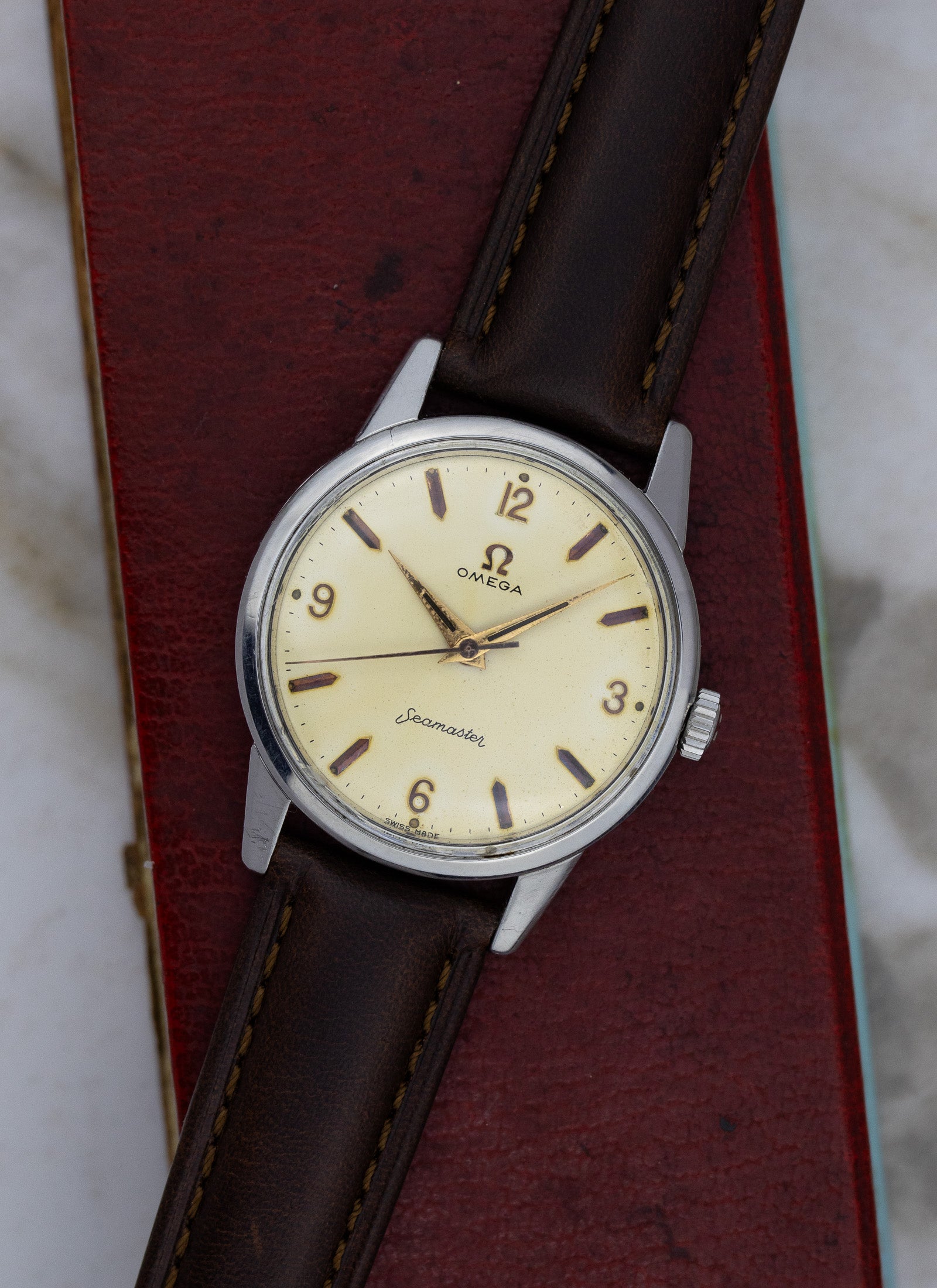 1961 Omega Seamaster Tropical Dial 14390-9-SC cal. 285 Serviced Box