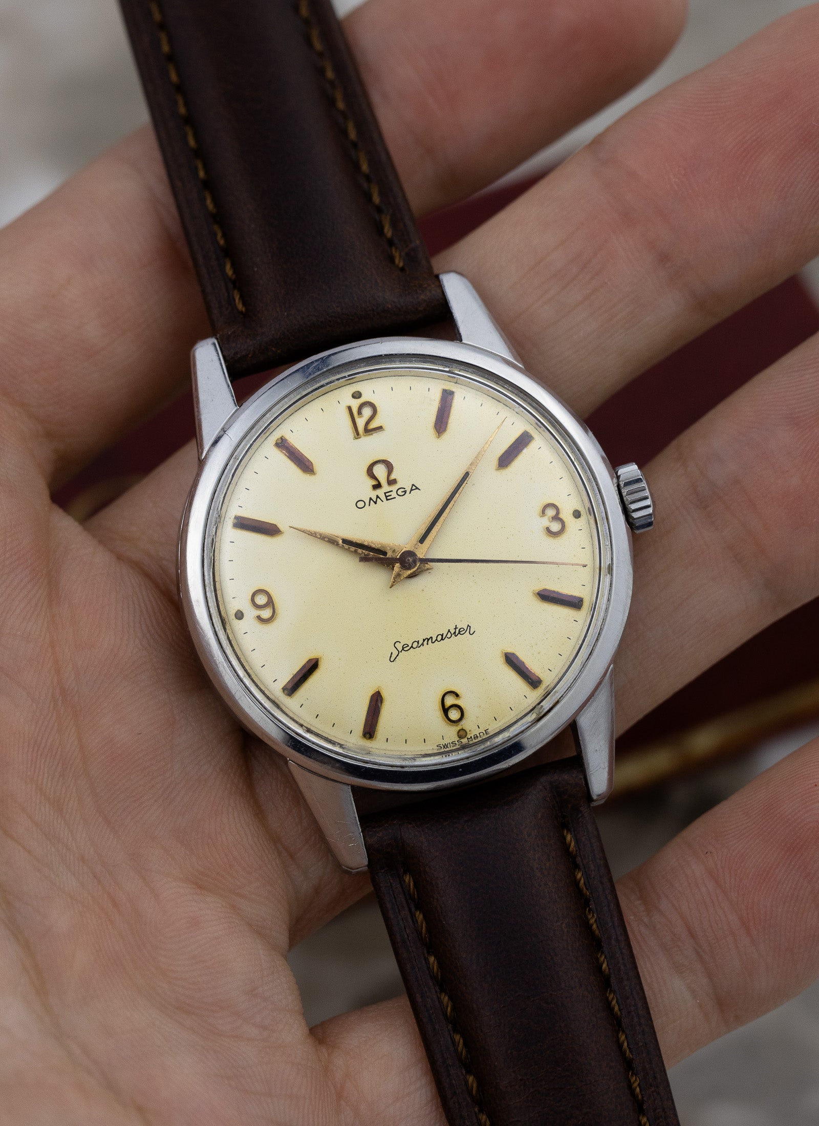 1961 Omega Seamaster Tropical Dial 14390-9-SC cal. 285 Serviced Box