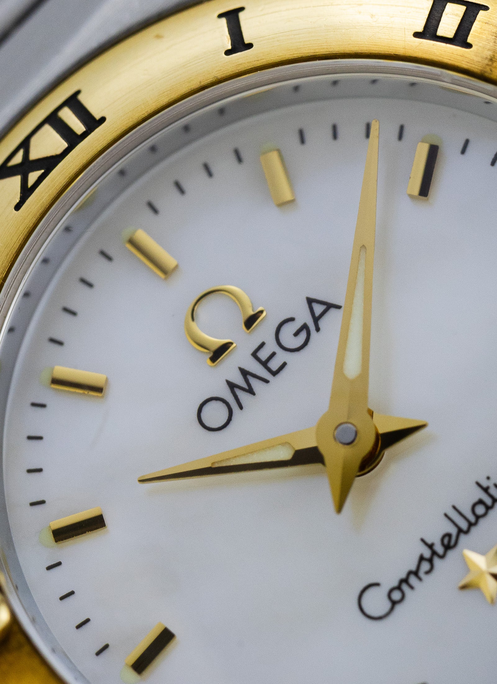 1998 Lady Omega Constellation Bicolor MOP Dial 795.1203 cal. 1456 Box