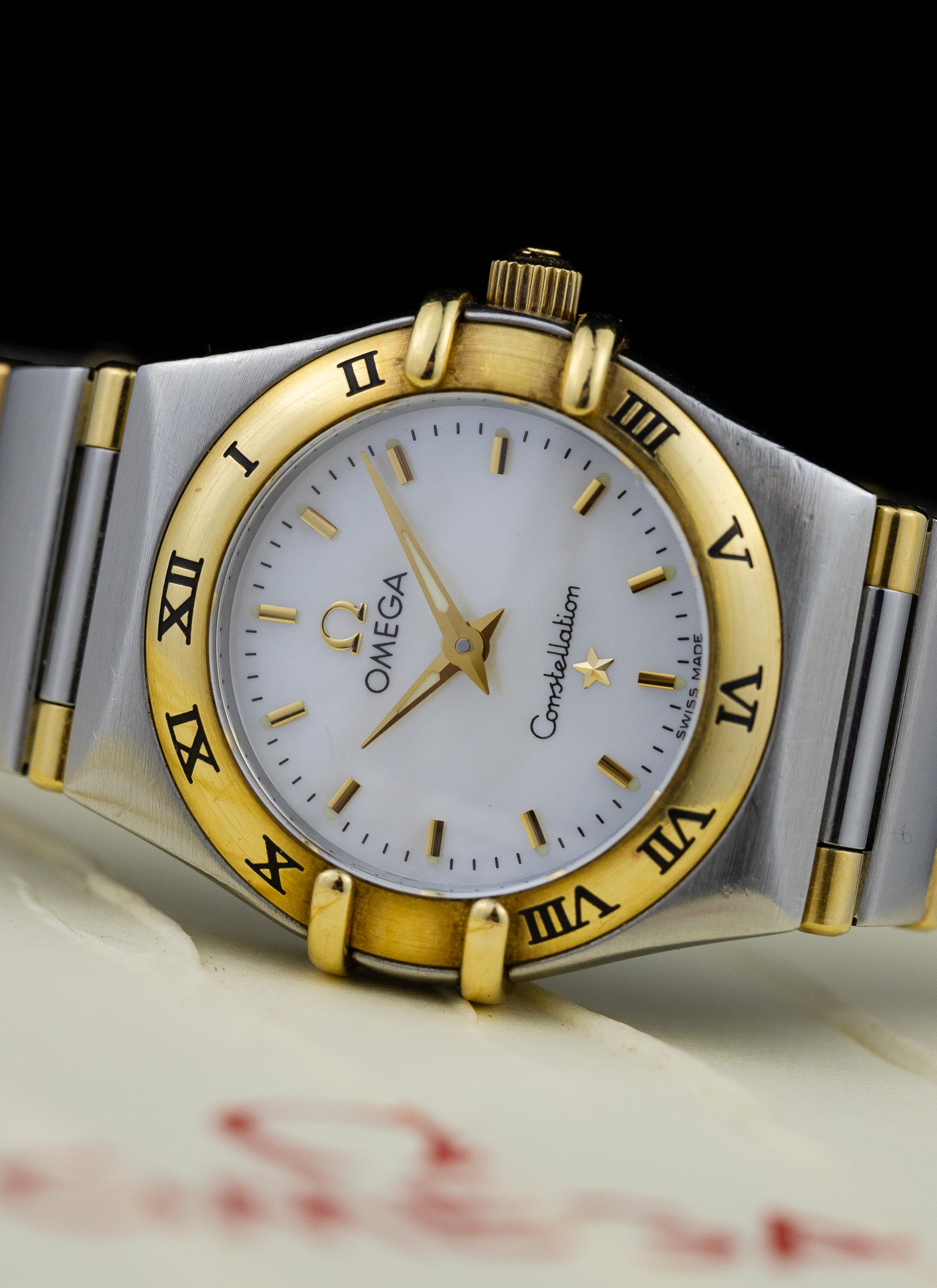 1998 Lady Omega Constellation Bicolor MOP Dial 795.1203 cal. 1456 Box