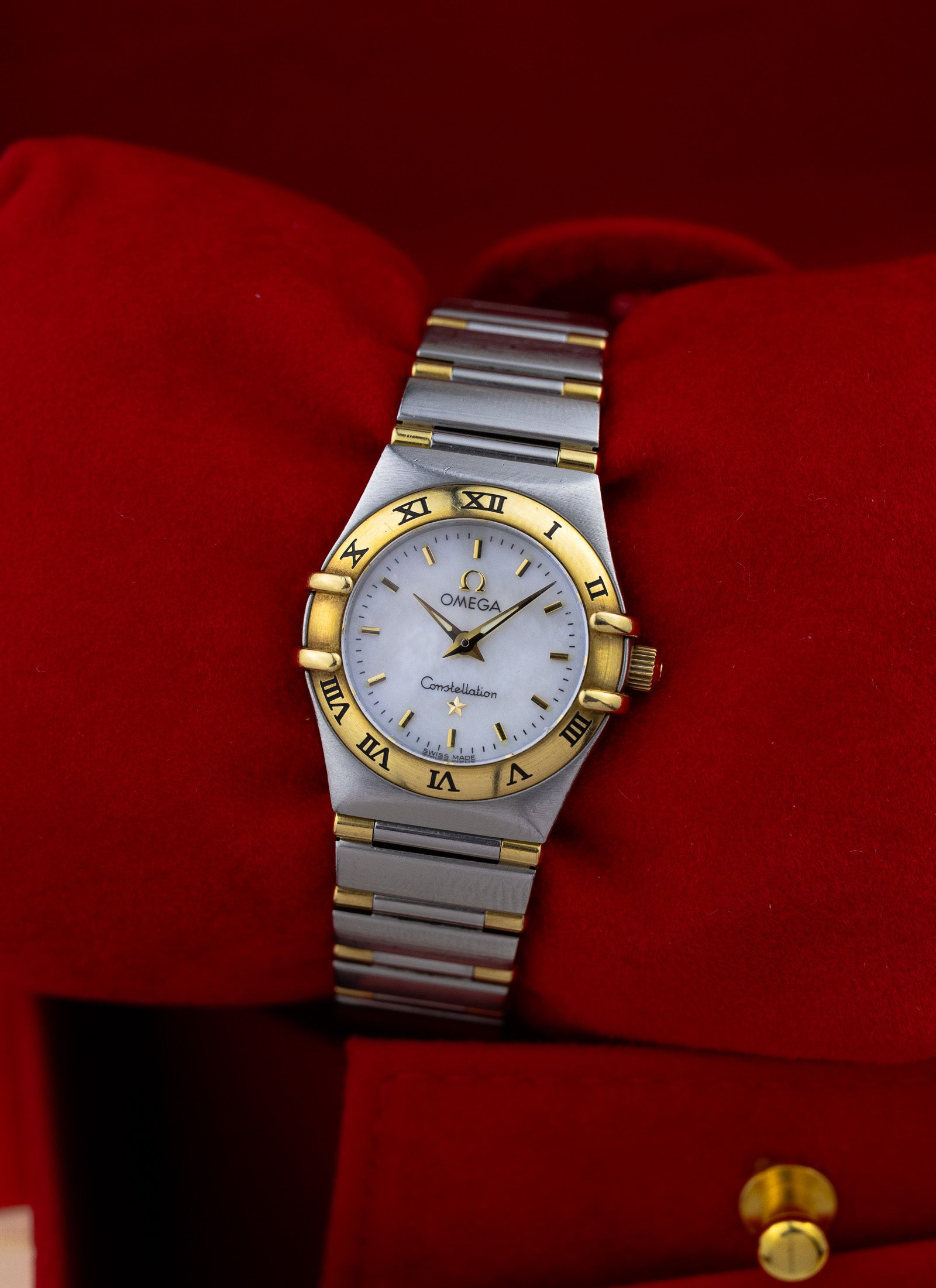 1998 Lady Omega Constellation Bicolor MOP Dial 795.1203 cal. 1456 Box