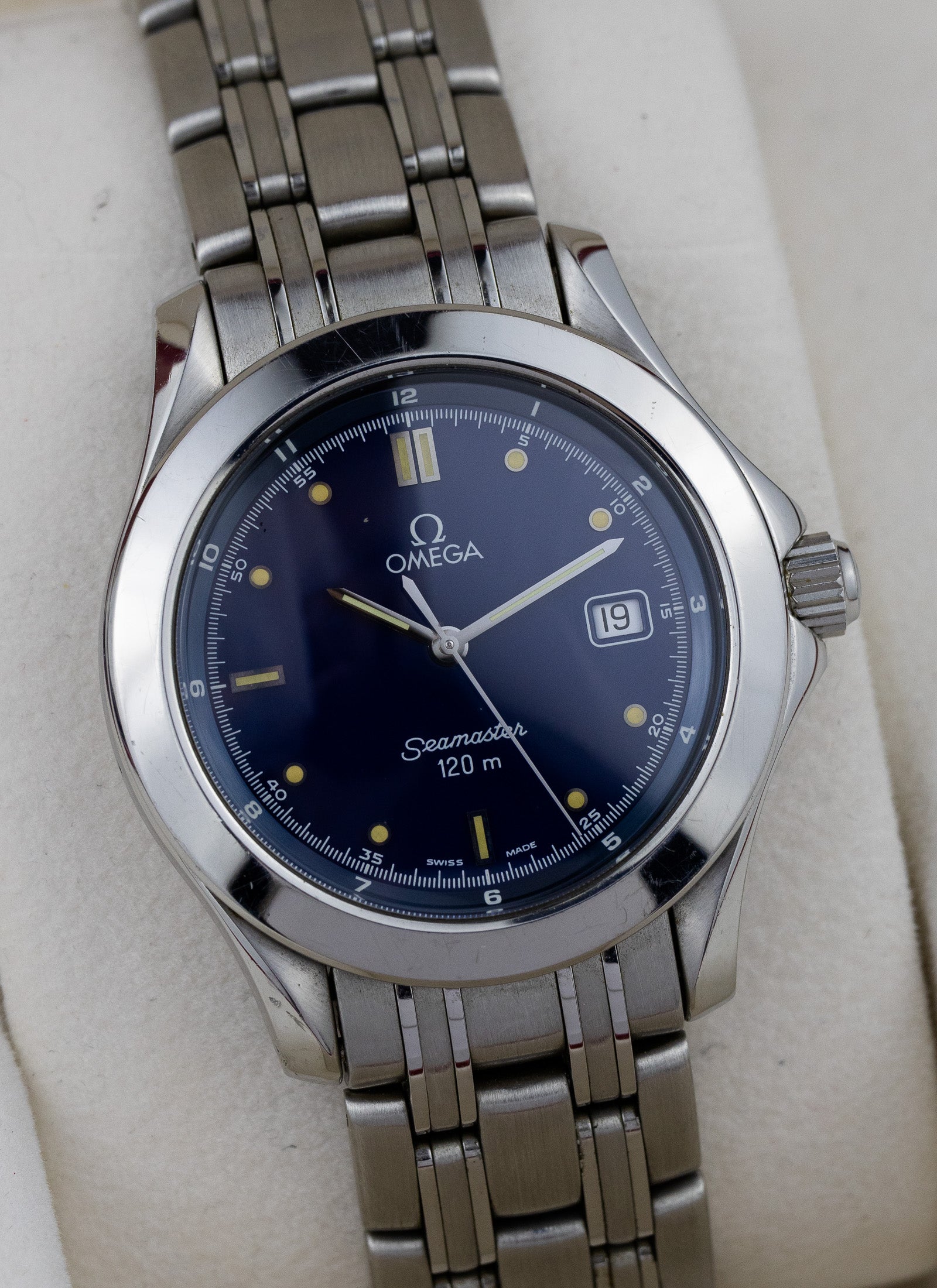 1993 Omega Seamaster 120m Navy Dial 196.1501 cal. 1487 Box