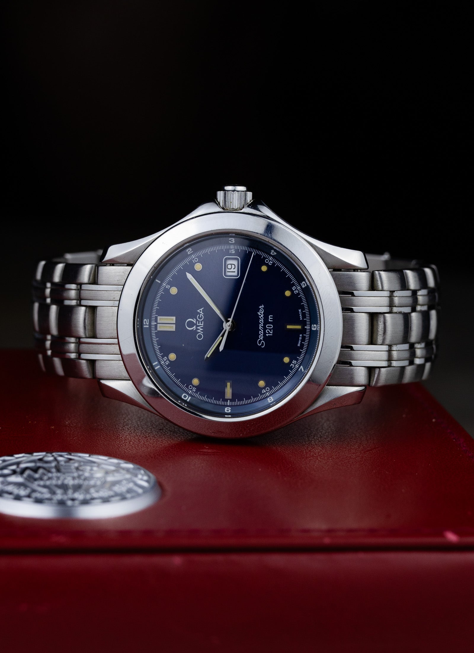 1993 Omega Seamaster 120m Navy Dial 196.1501 cal. 1487 Box