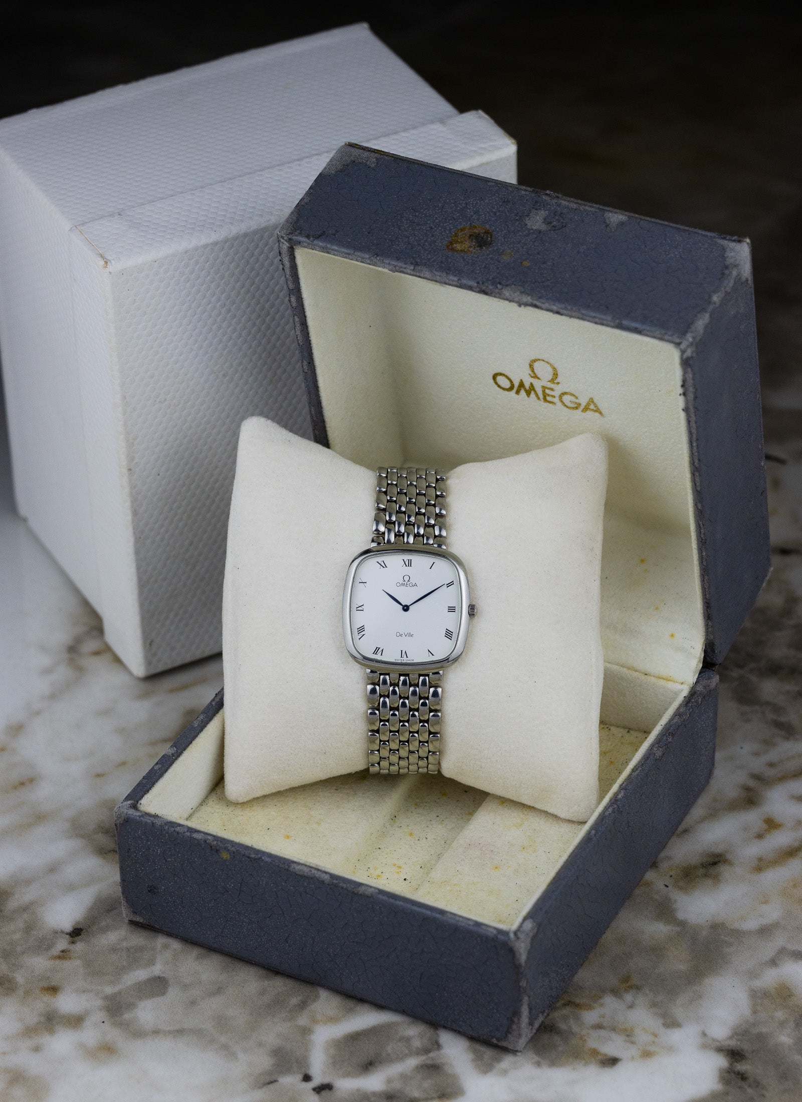 1993 Omega De Ville Square Roman Dial 395.3378 cal. 1378 Box