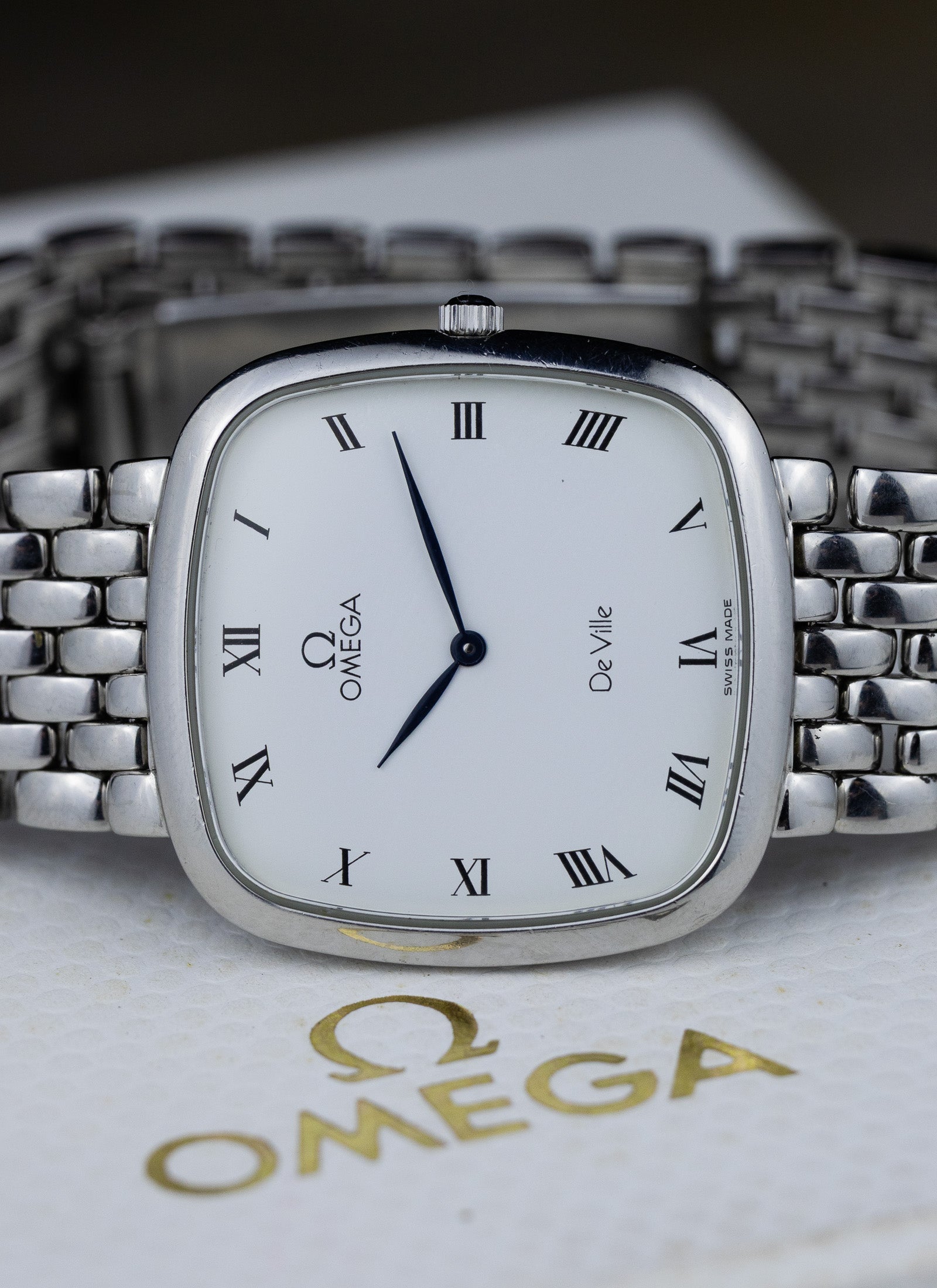 1993 Omega De Ville Square Roman Dial 395.3378 cal. 1378 Box