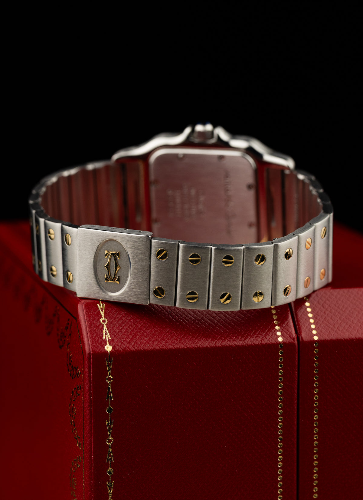 1990s Cartier Santos Moonphase Bicolor 119901 Box Serviced