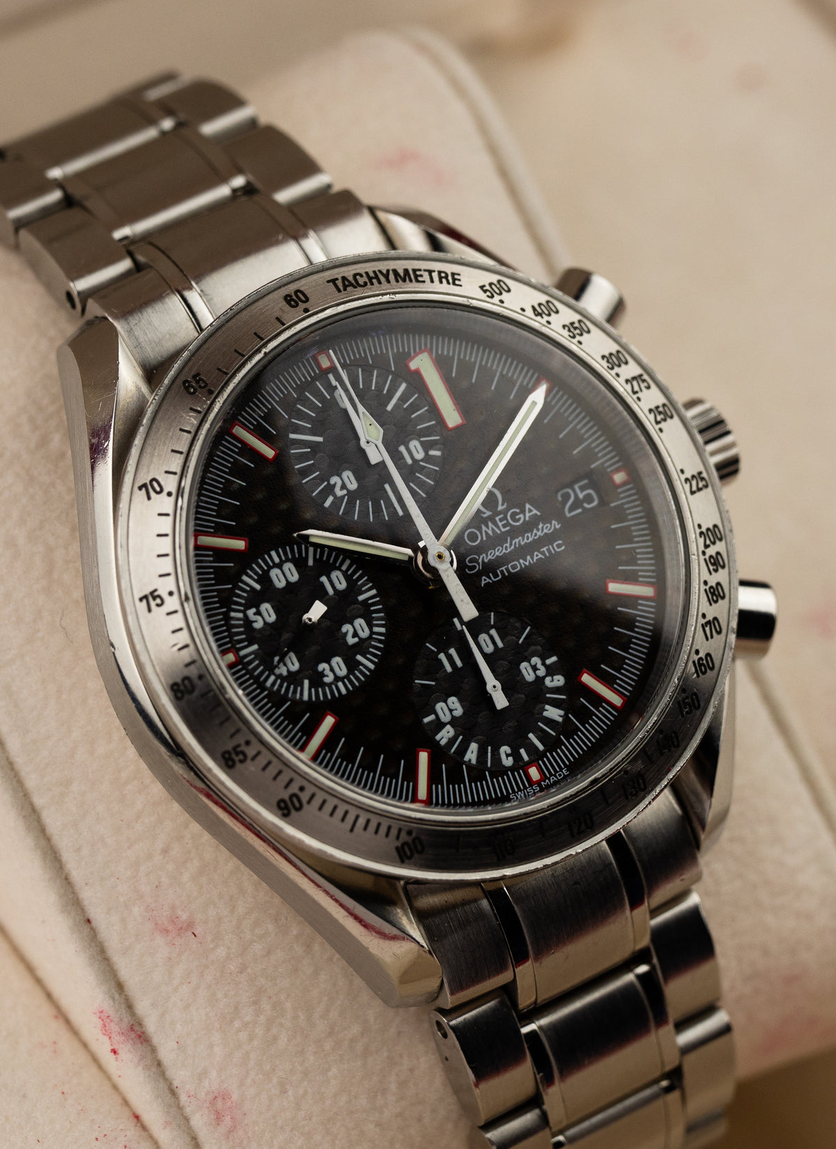 2001 Omega Speedmaster Racing Michael Schumacher Carbon 3519.50.00 cal. 1152 Serviced