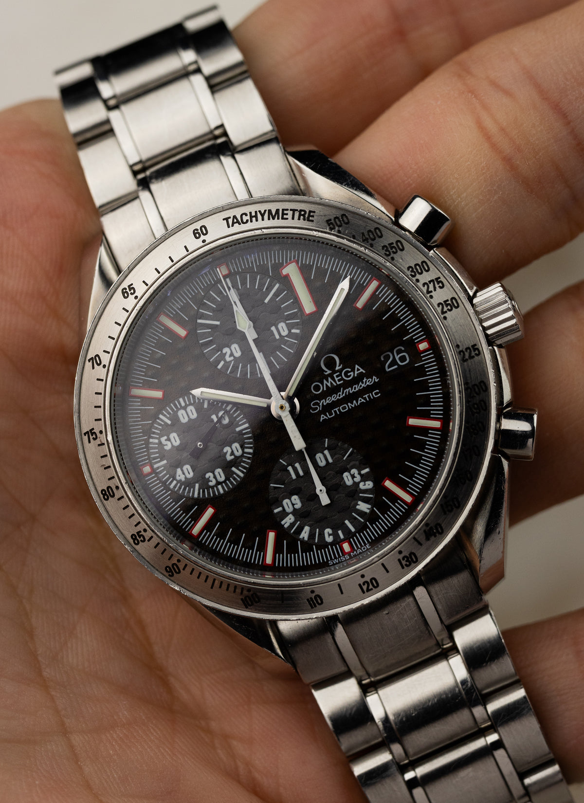 2001 Omega Speedmaster Racing Michael Schumacher Carbon 3519.50.00 cal. 1152 Serviced