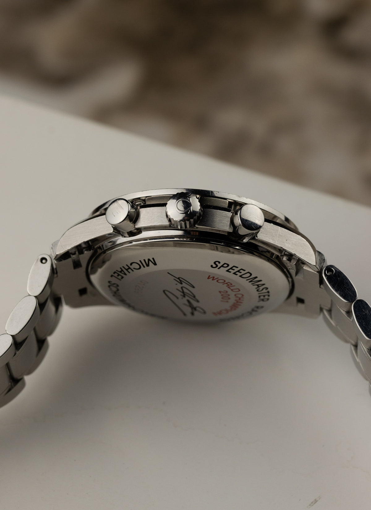 2001 Omega Speedmaster Racing Michael Schumacher Carbon 3519.50.00 cal. 1152 Serviced