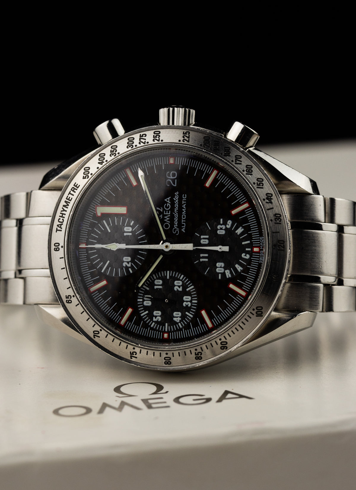 2001 Omega Speedmaster Racing Michael Schumacher Carbon 3519.50.00 cal. 1152 Serviced