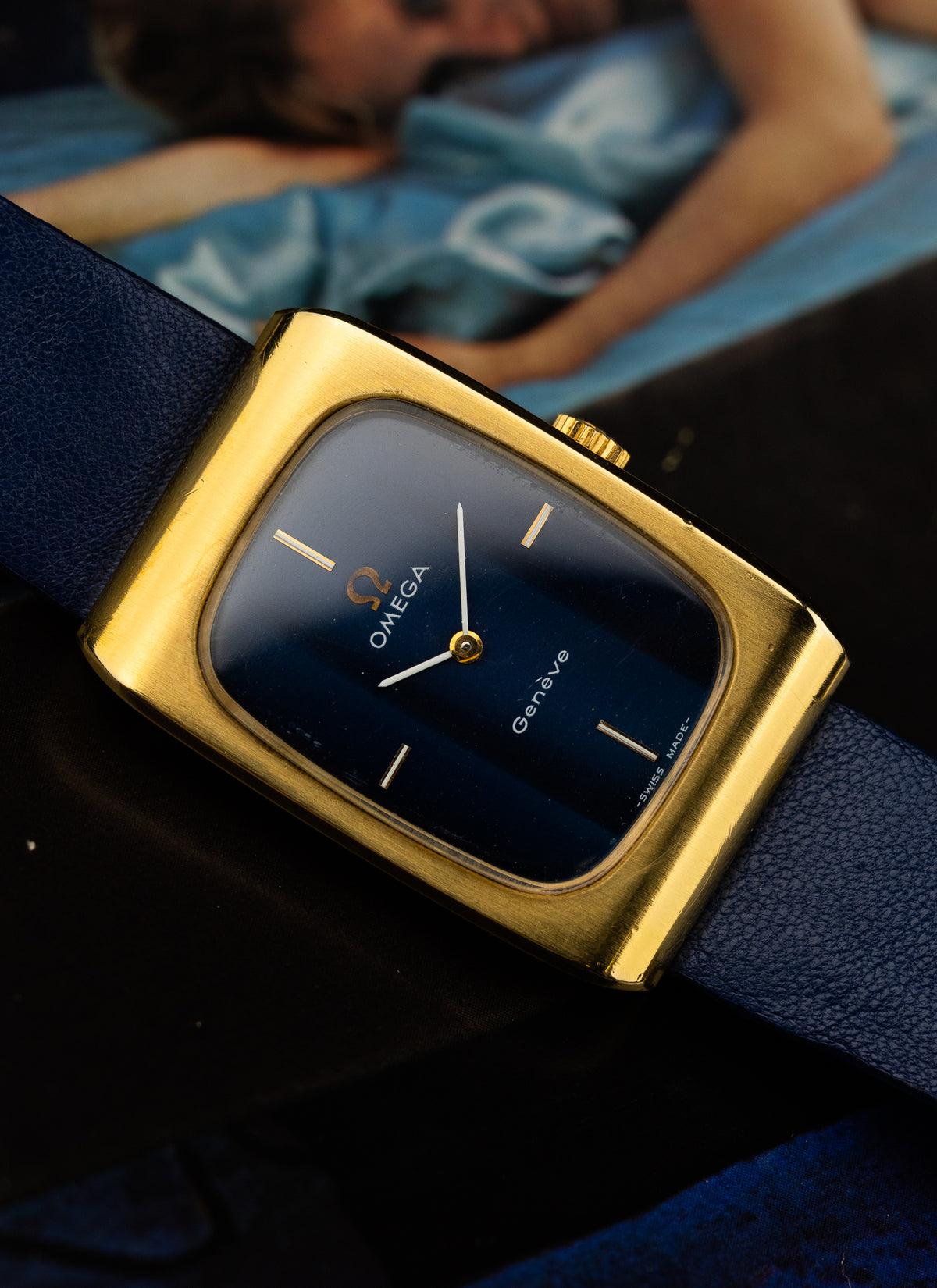 1974 Omega Geneve Navy Holo Dial 511.0469 cal. 625 Box