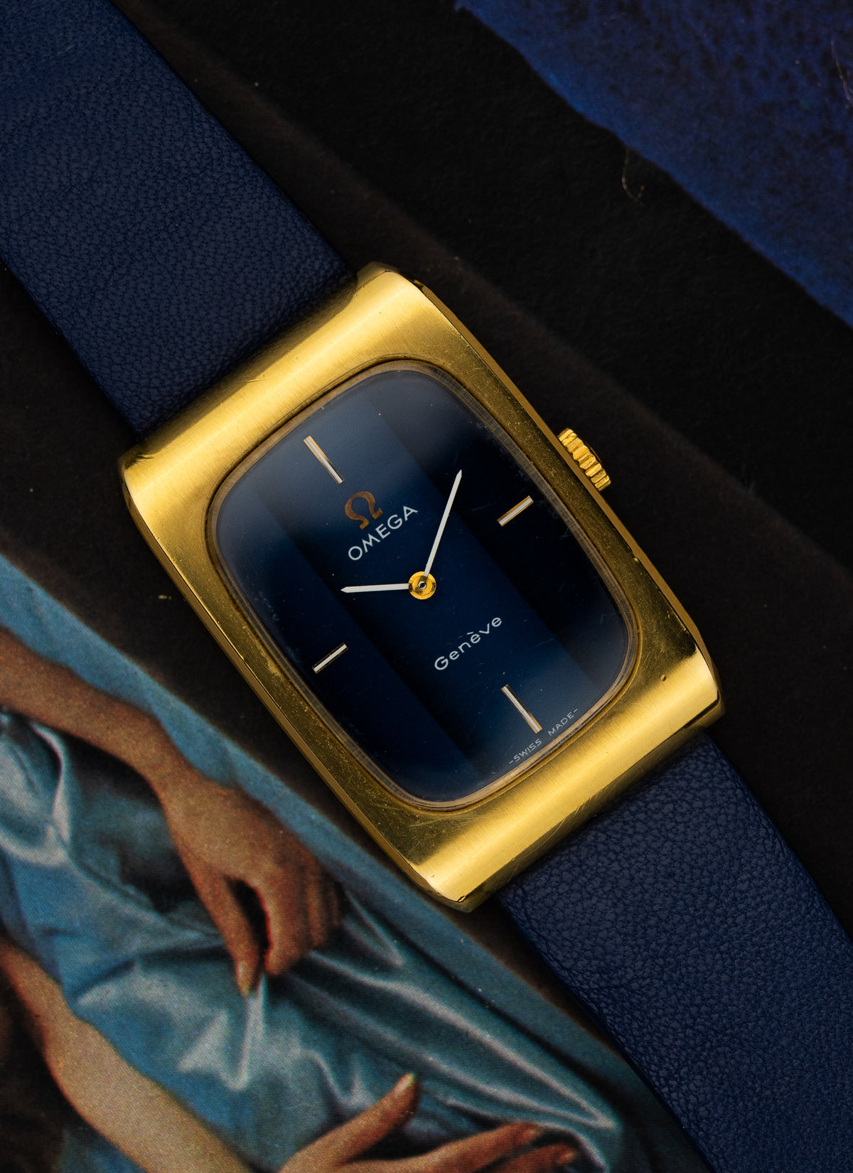 1974 Omega Geneve Navy Holo Dial 511.0469 cal. 625 Box