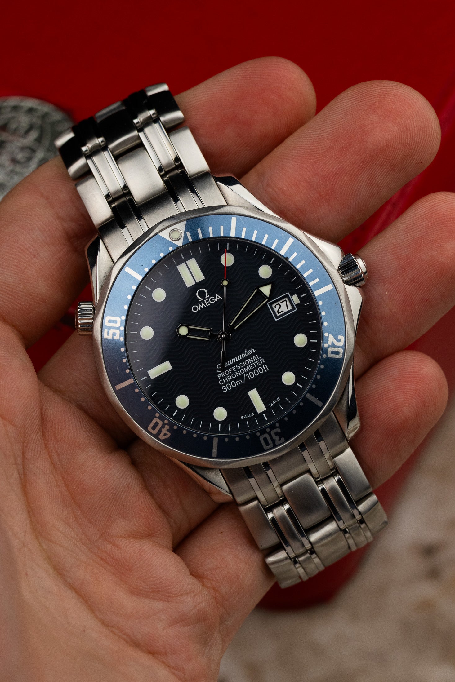 1999 Omega Seamaster 300m 2531.80 cal. 1120 James Bond Box and Papers