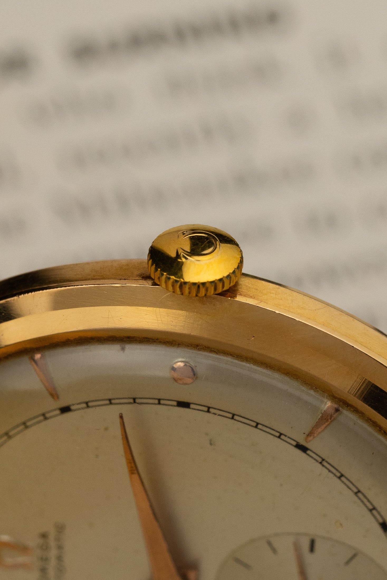 1948 18K Omega Trésor Sub Second Bumper cal. 332 Serviced