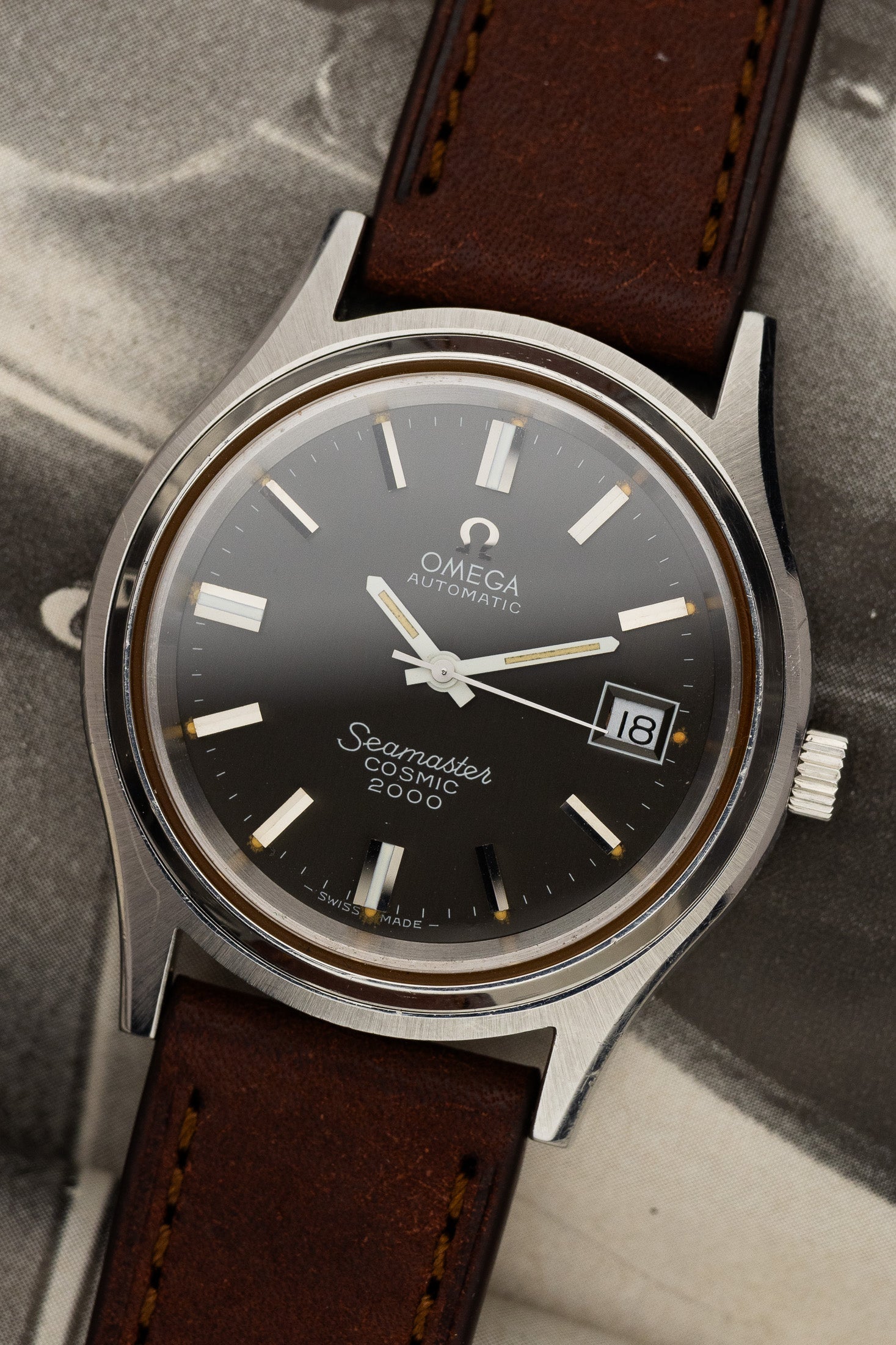 1970s Omega Seamaster Cosmic 2000 166.128 cal. 1012 Grey Dial Serviced