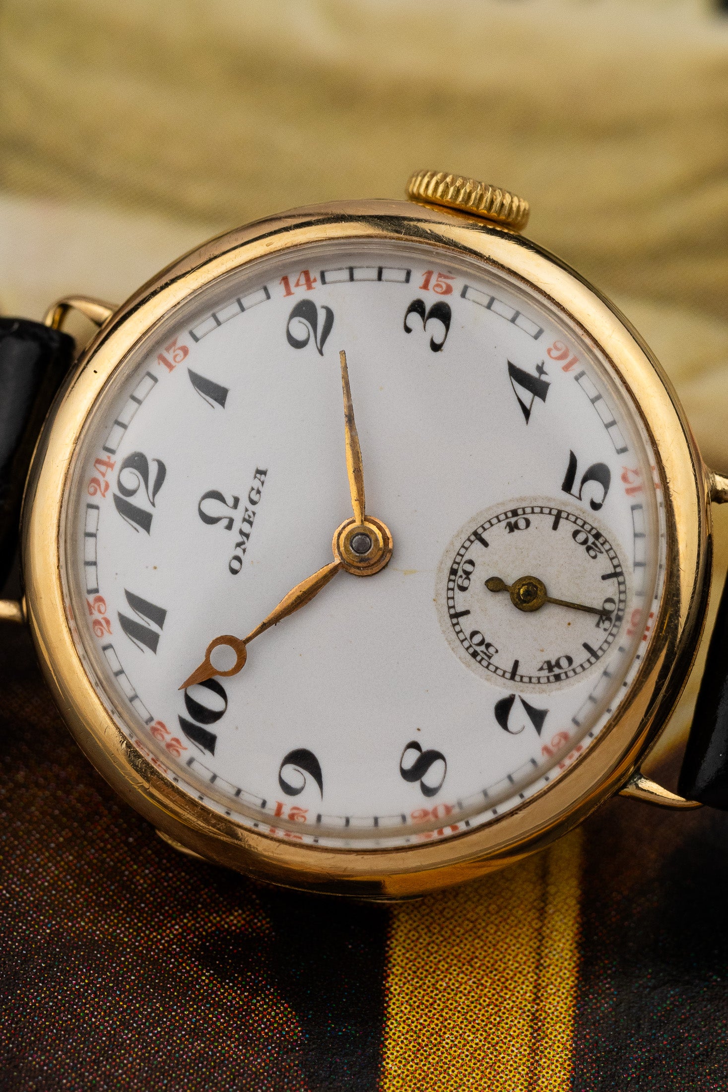 1923 14K Ladies Omega Trench Watch Serviced