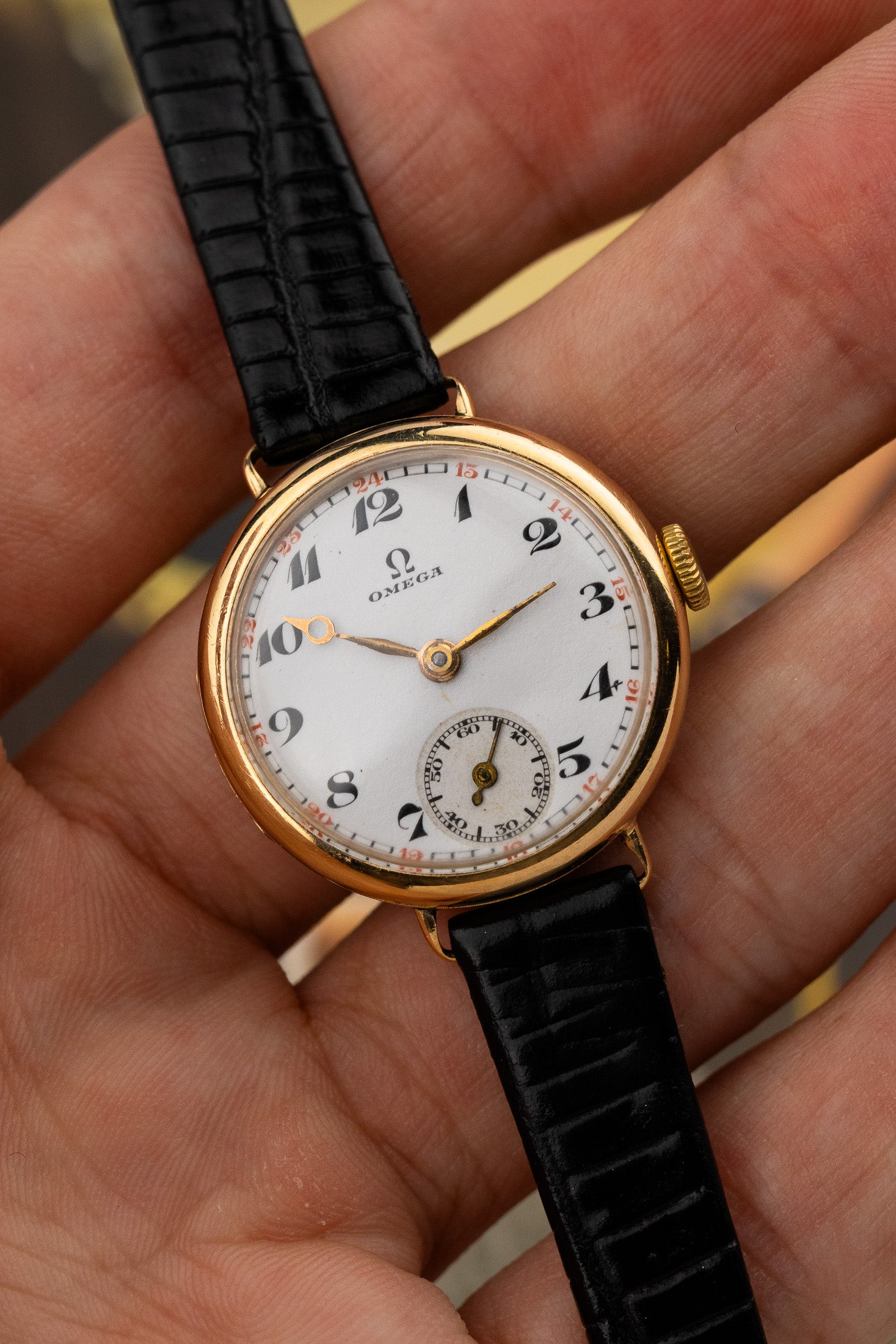 1923 14K Ladies Omega Trench Watch Serviced