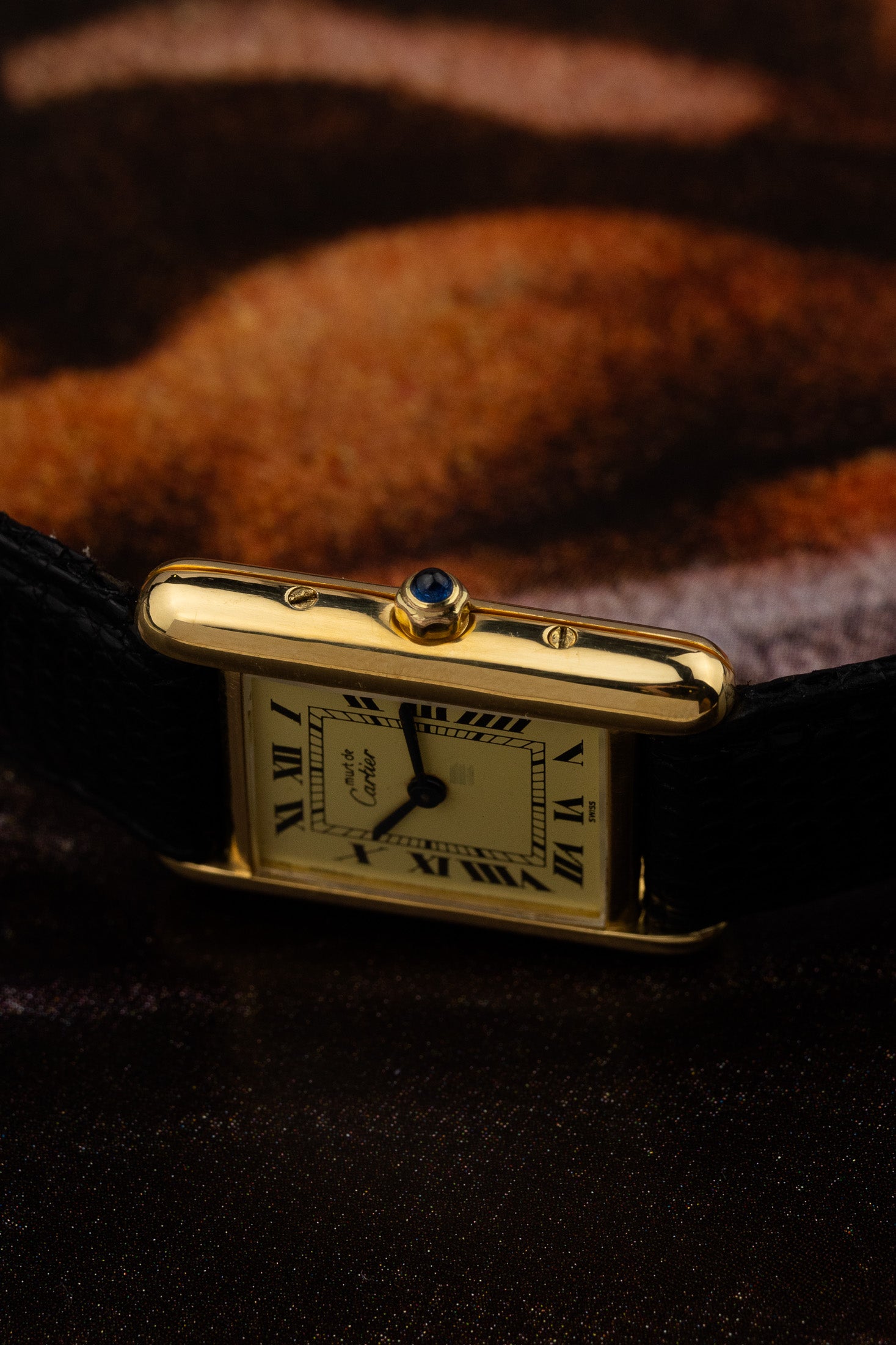 His & Hers Must de Cartier Tank Ivory Roman Dial Set
