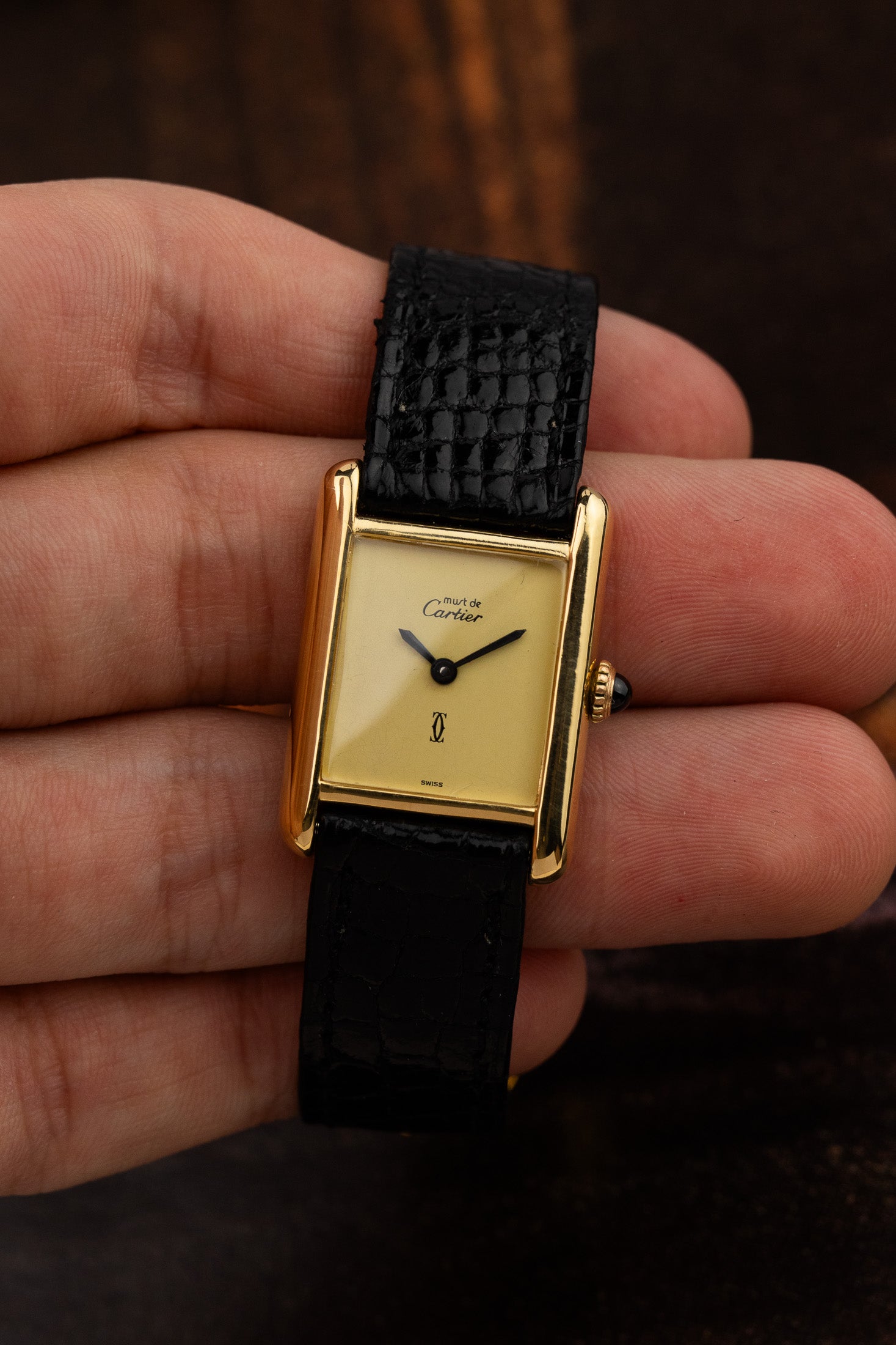 1980s Lady Must de Cartier Tank "Limoncello" Manual wind Serviced