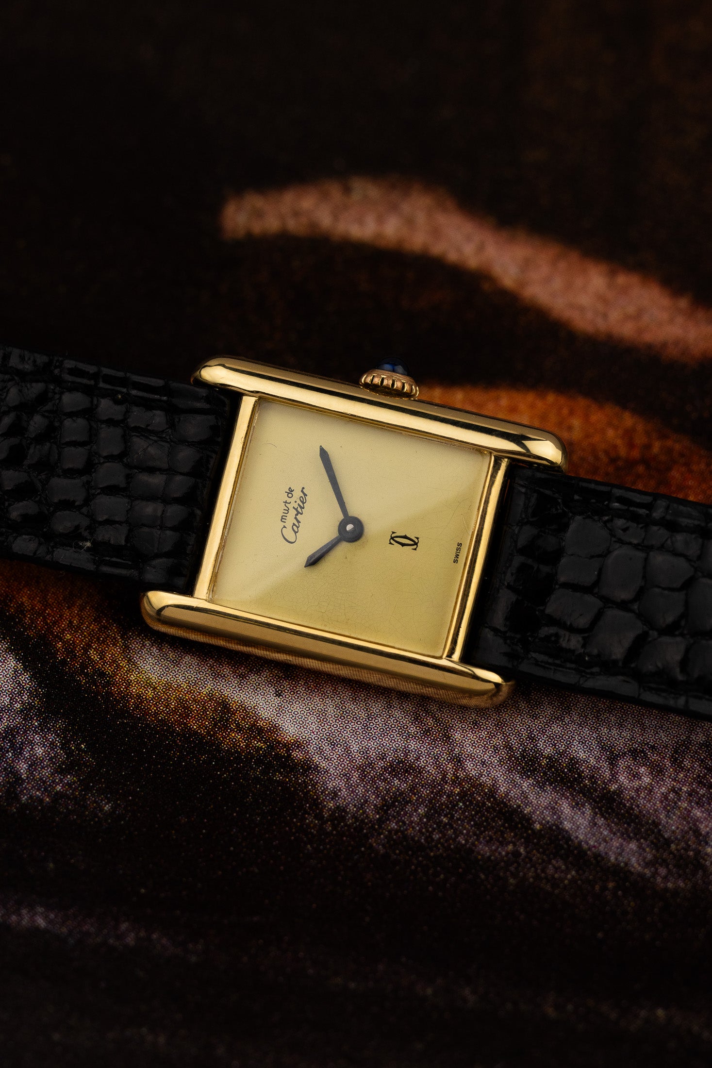 1980s Lady Must de Cartier Tank "Limoncello" Manual wind Serviced