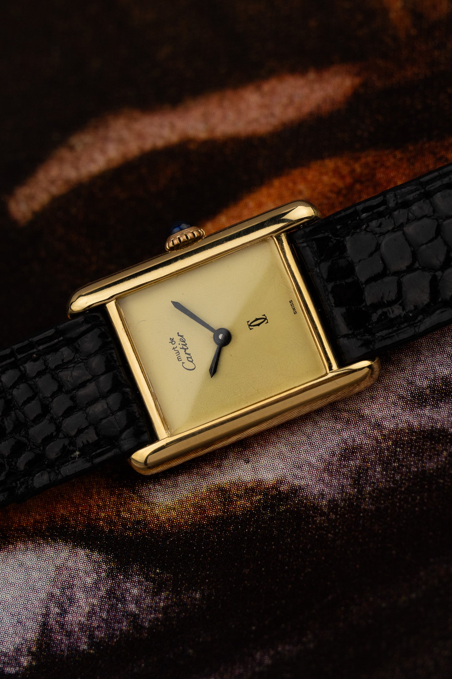 1980s Lady Must de Cartier Tank "Limoncello" Manual wind Serviced