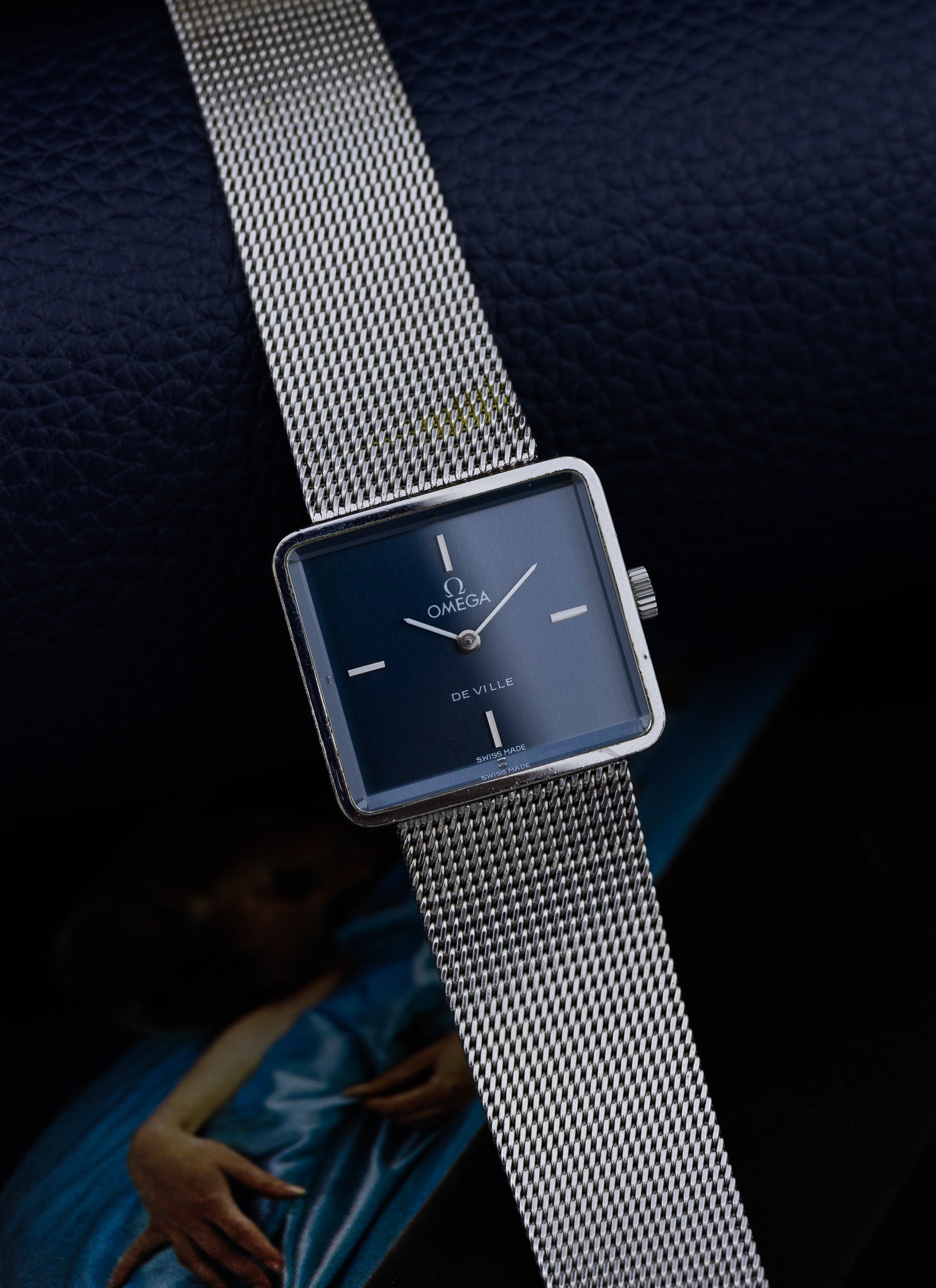 1974 Lady Omega De Ville Emerald Grima Navy Dial 511.444 cal. 625 Full Set