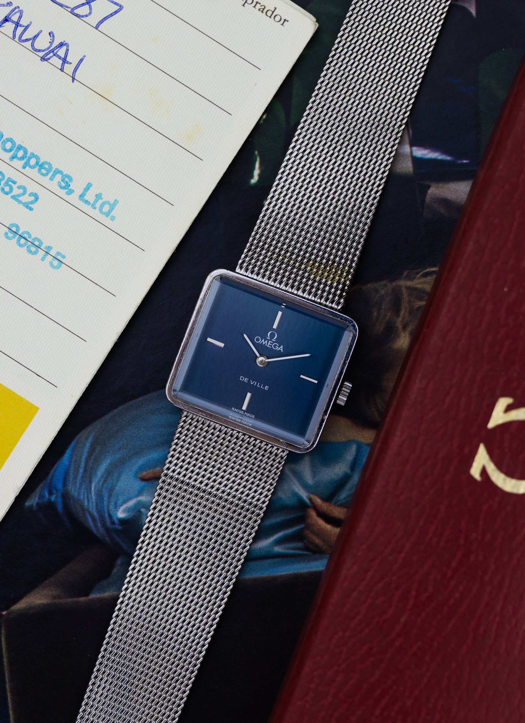 1974 Lady Omega De Ville Emerald Grima Navy Dial 511.444 cal. 625 Full Set