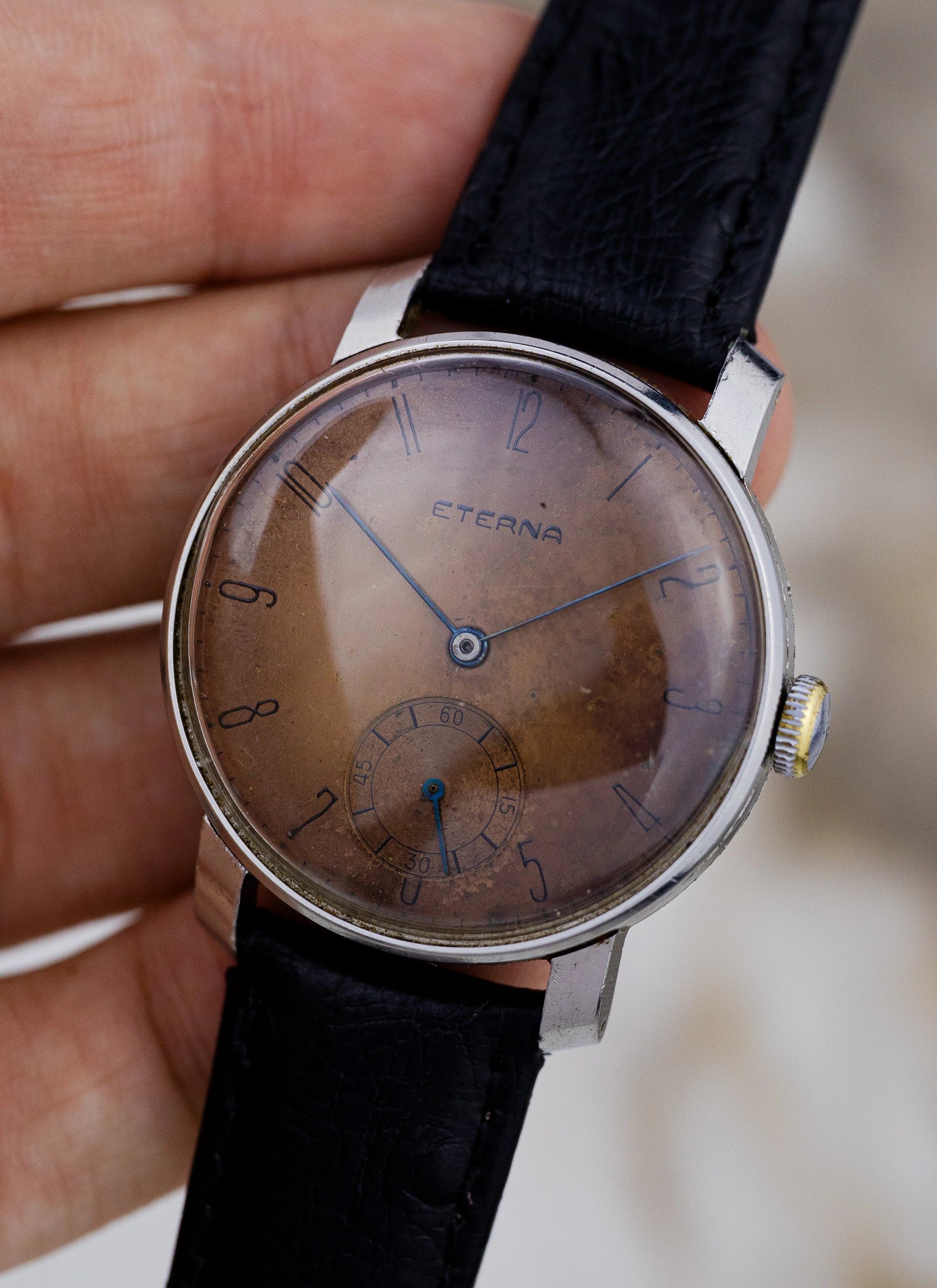 1940s Eterna Art Deco Jumbo cal. 852 "Cappucino Dial"