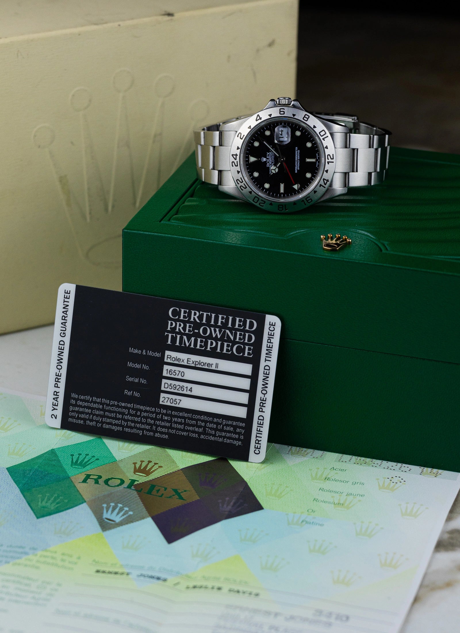 2007 Rolex Explorer II 16570 Full Set