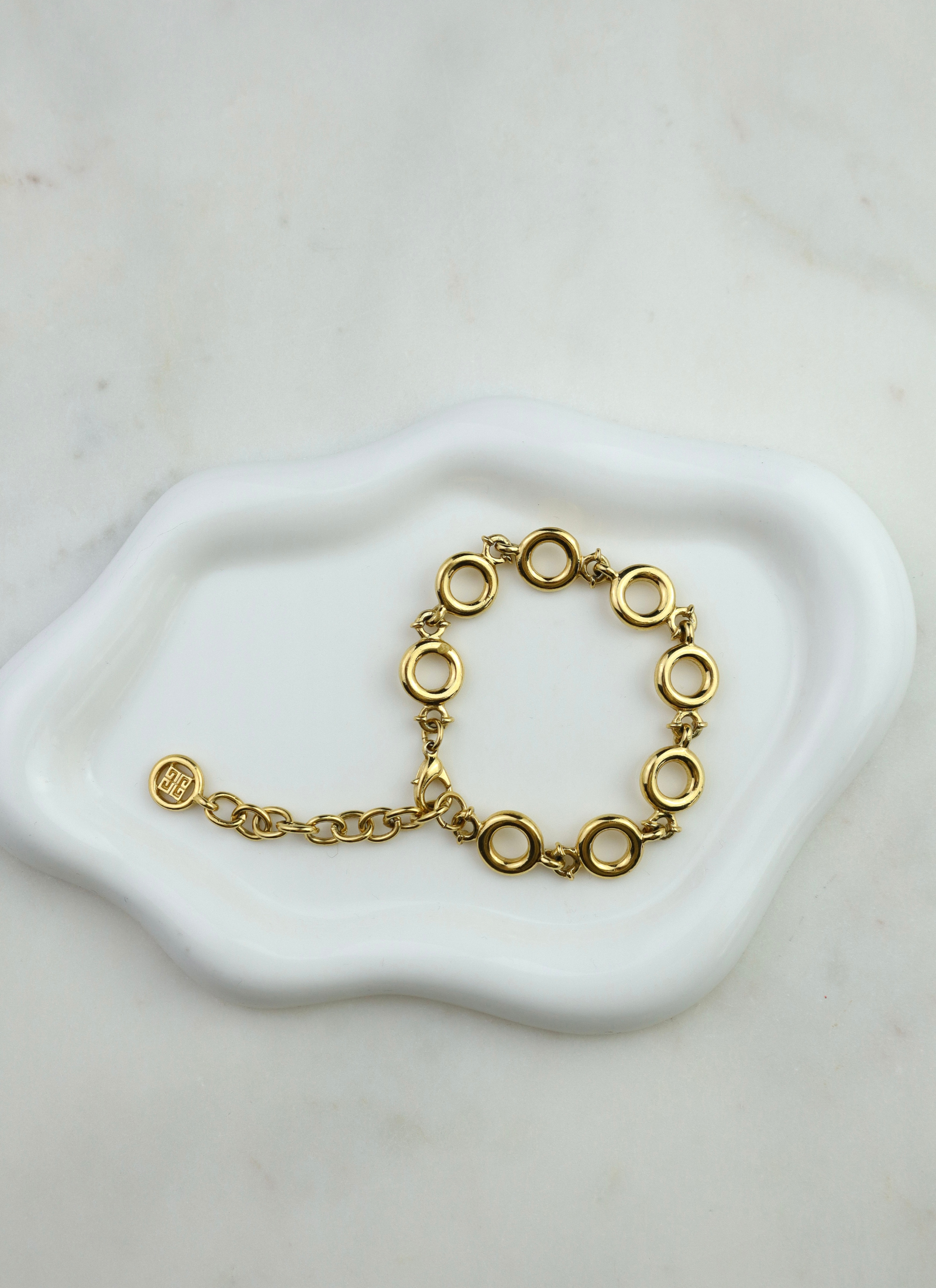 Givenchy - bransoletka vintage złote ogniwa