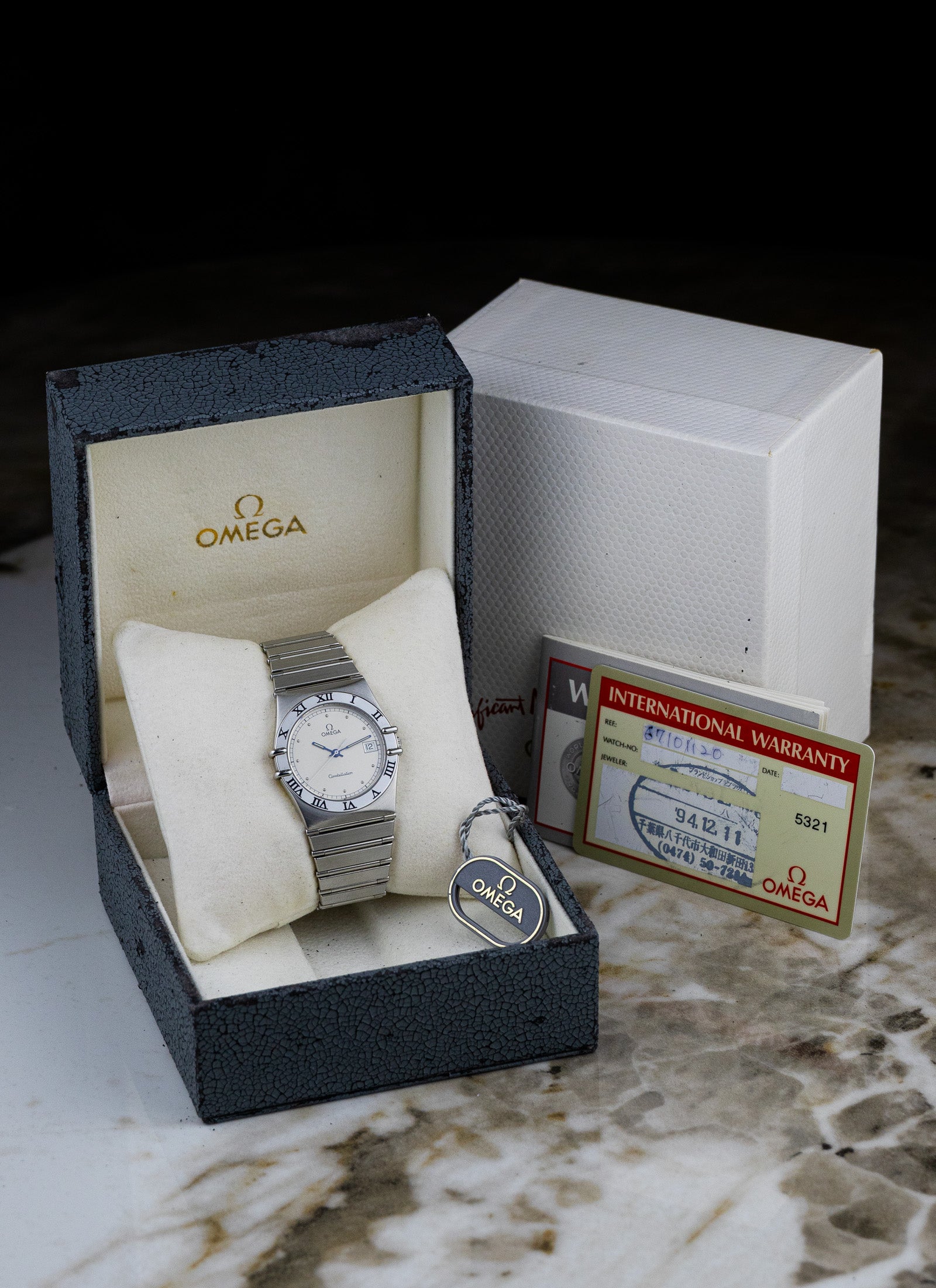 1980s Omega Constellation Manhattan 396.1070 cal. 1438 Full Set