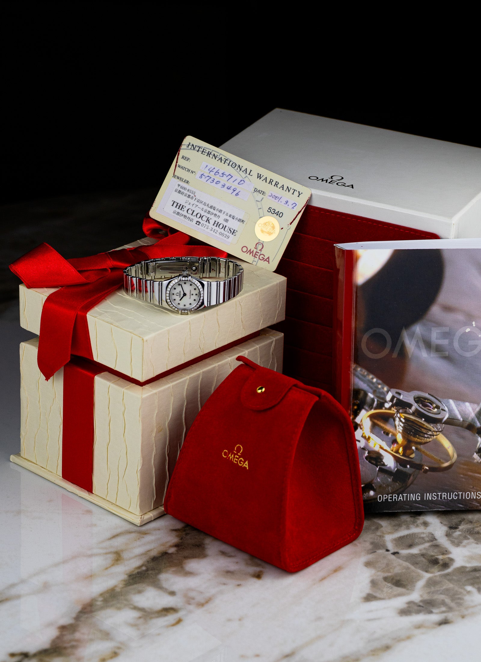 2001 Lady Omega Constellation My Choice Diamonds 1465.71.0 Full Set
