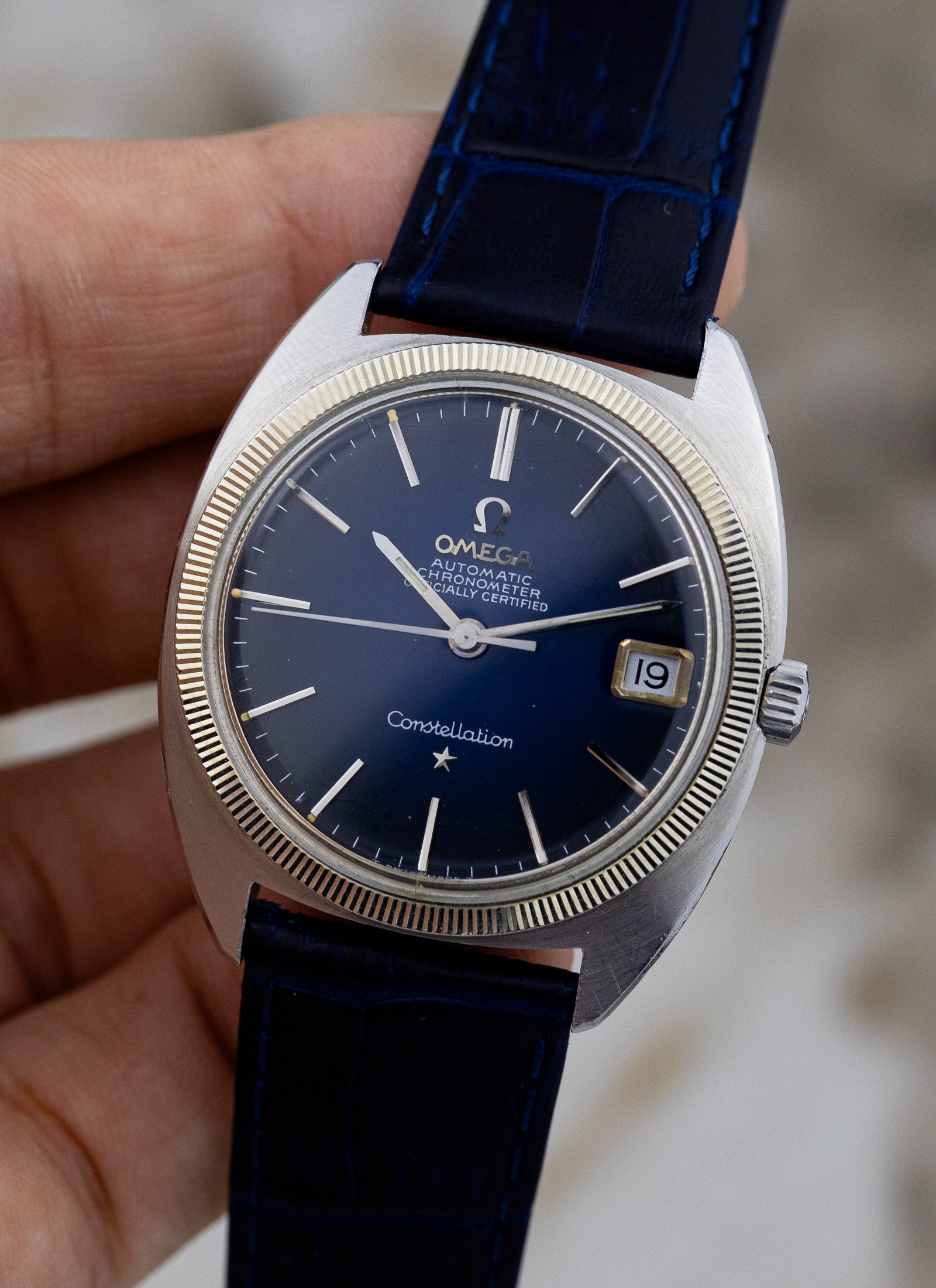 1969 Omega Constellation C Shape 168.027 cal.564 Navy Dial