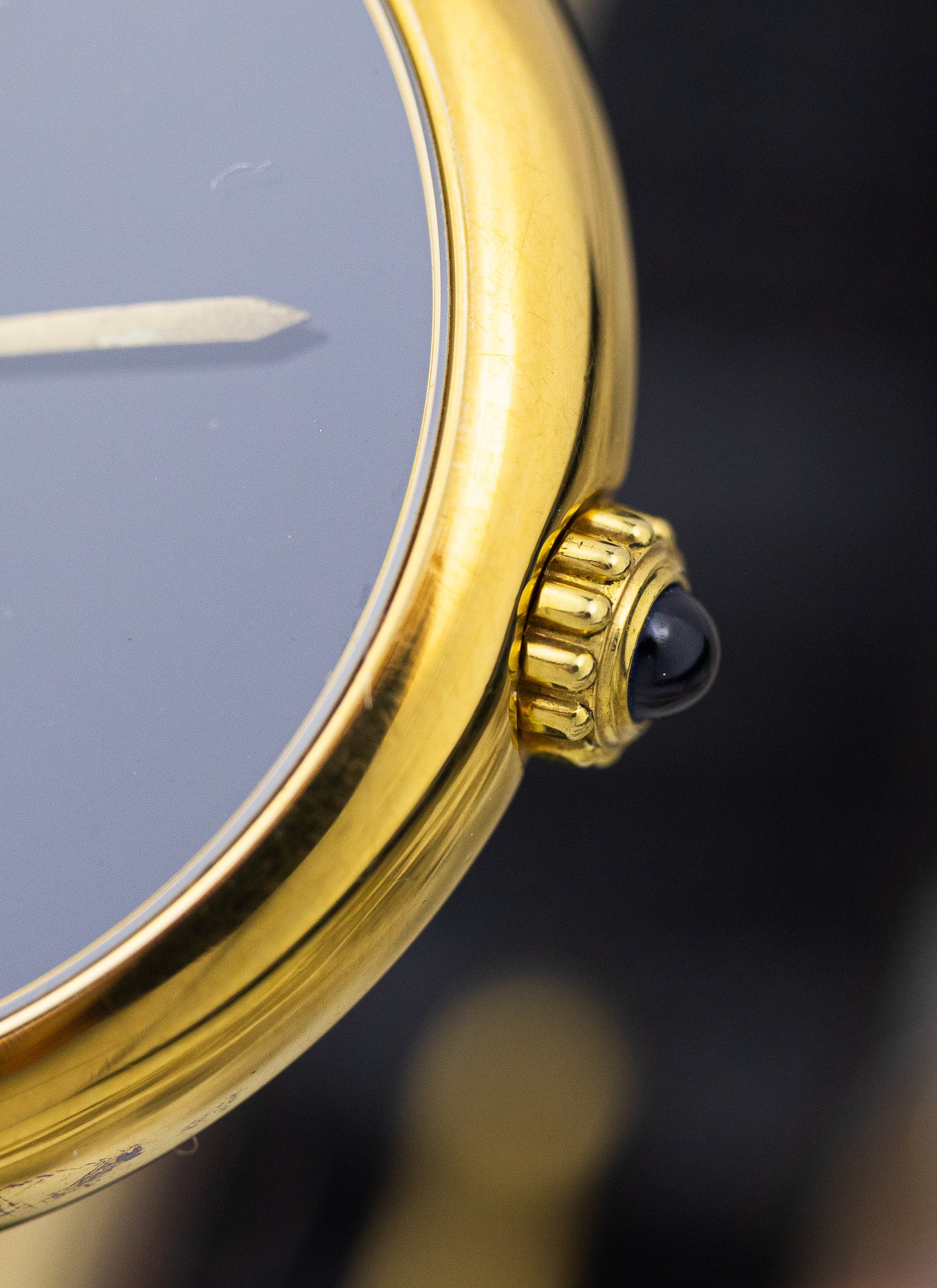 1990s Must de Cartier Vendome Black Dial