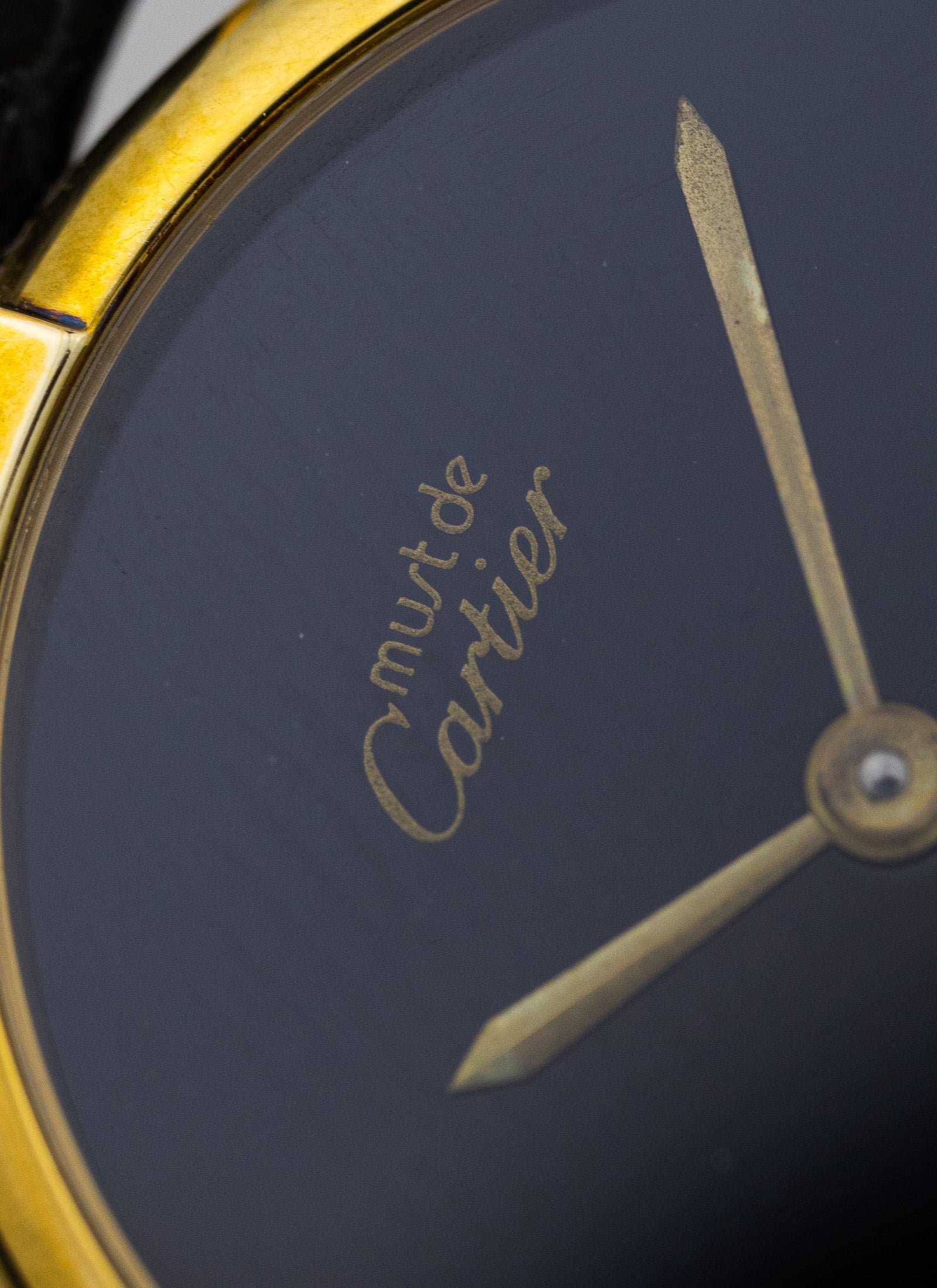 1990s Must de Cartier Vendome Black Dial