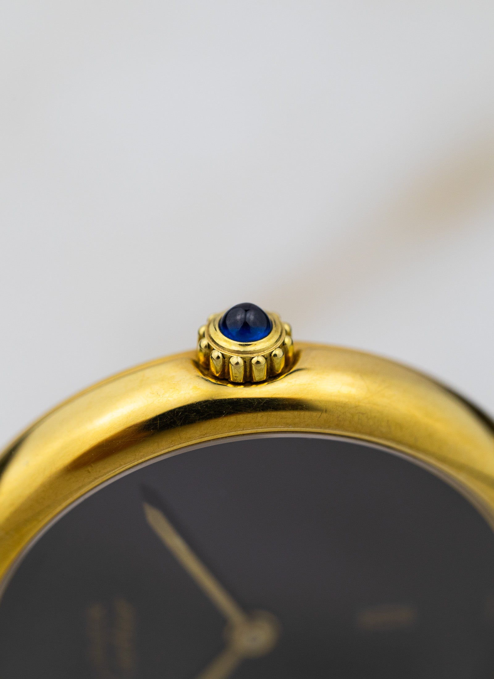 1990s Must de Cartier Vendome Black Dial