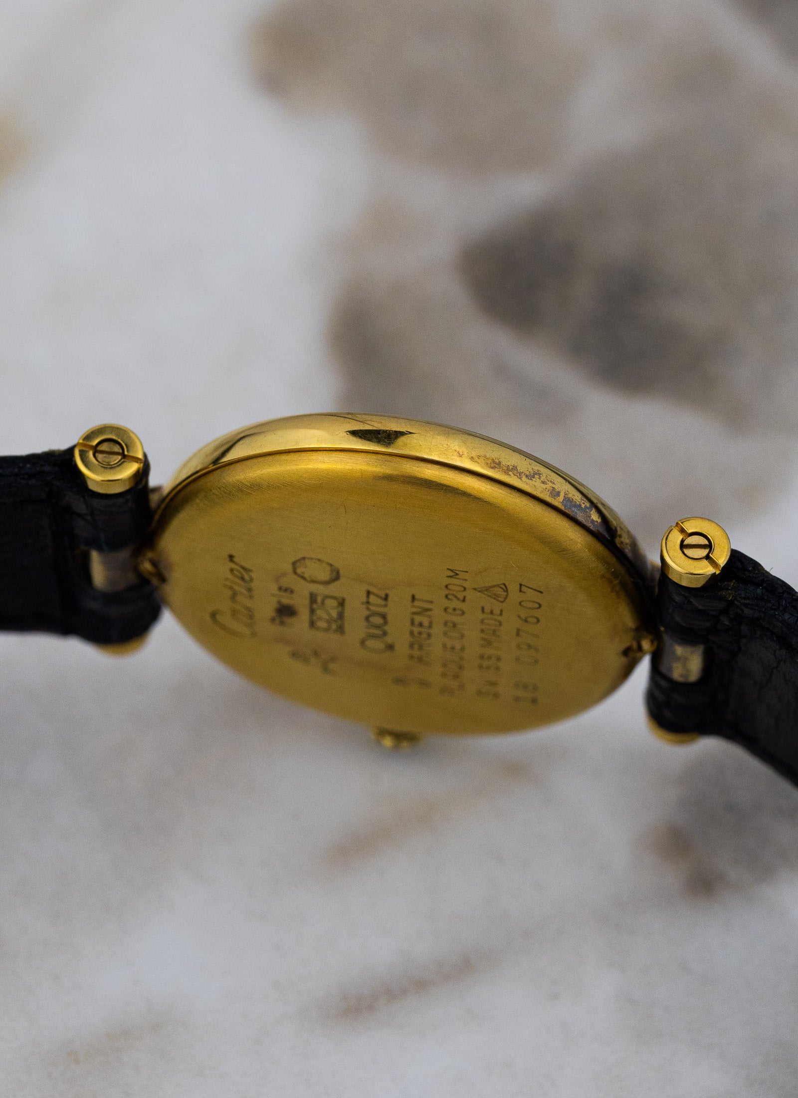 1990s Must de Cartier Vendome Black Dial