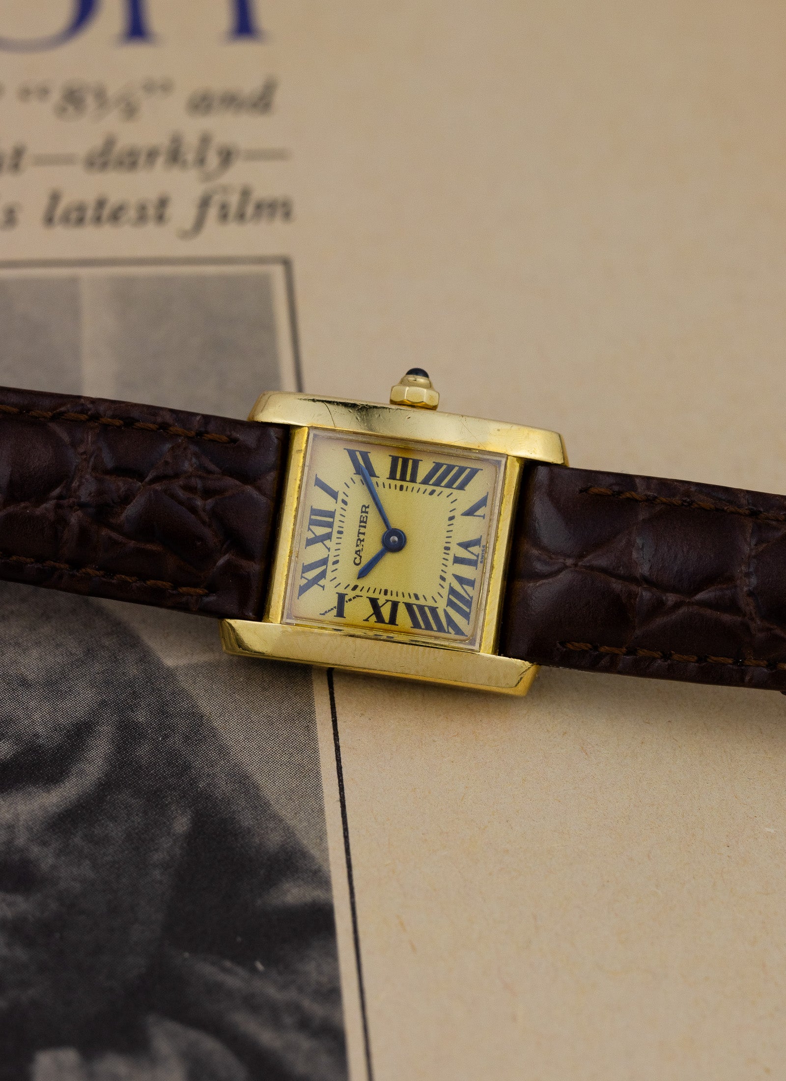2000s 18K Cartier Tank Francaise 1820