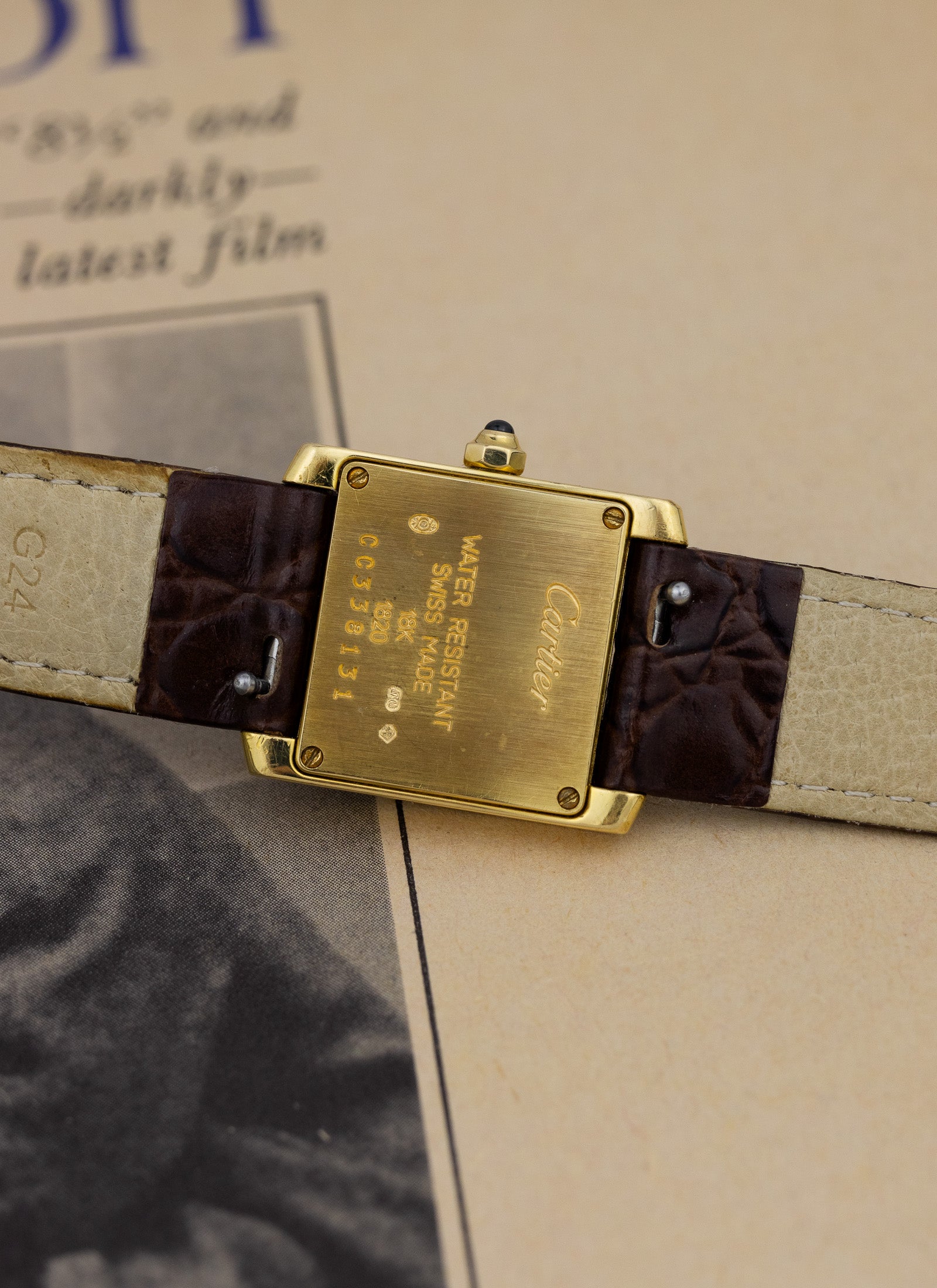 2000s 18K Cartier Tank Francaise 1820