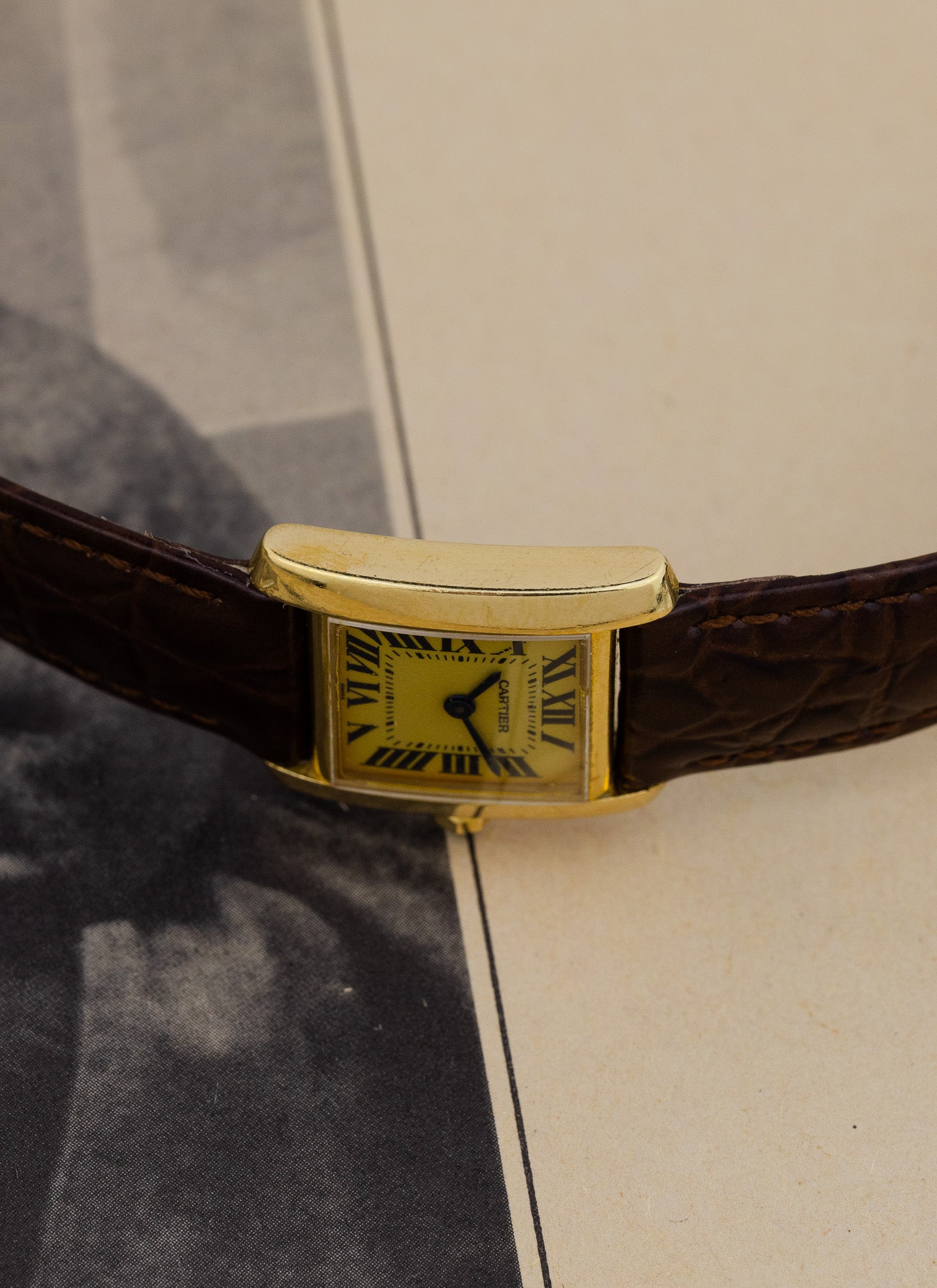 2000s 18K Cartier Tank Francaise 1820