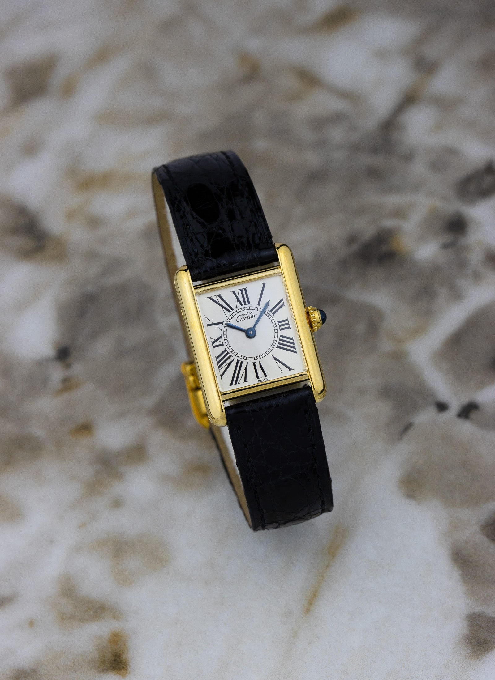 1990s Cartier Tank Opaline Roman Index 5057001