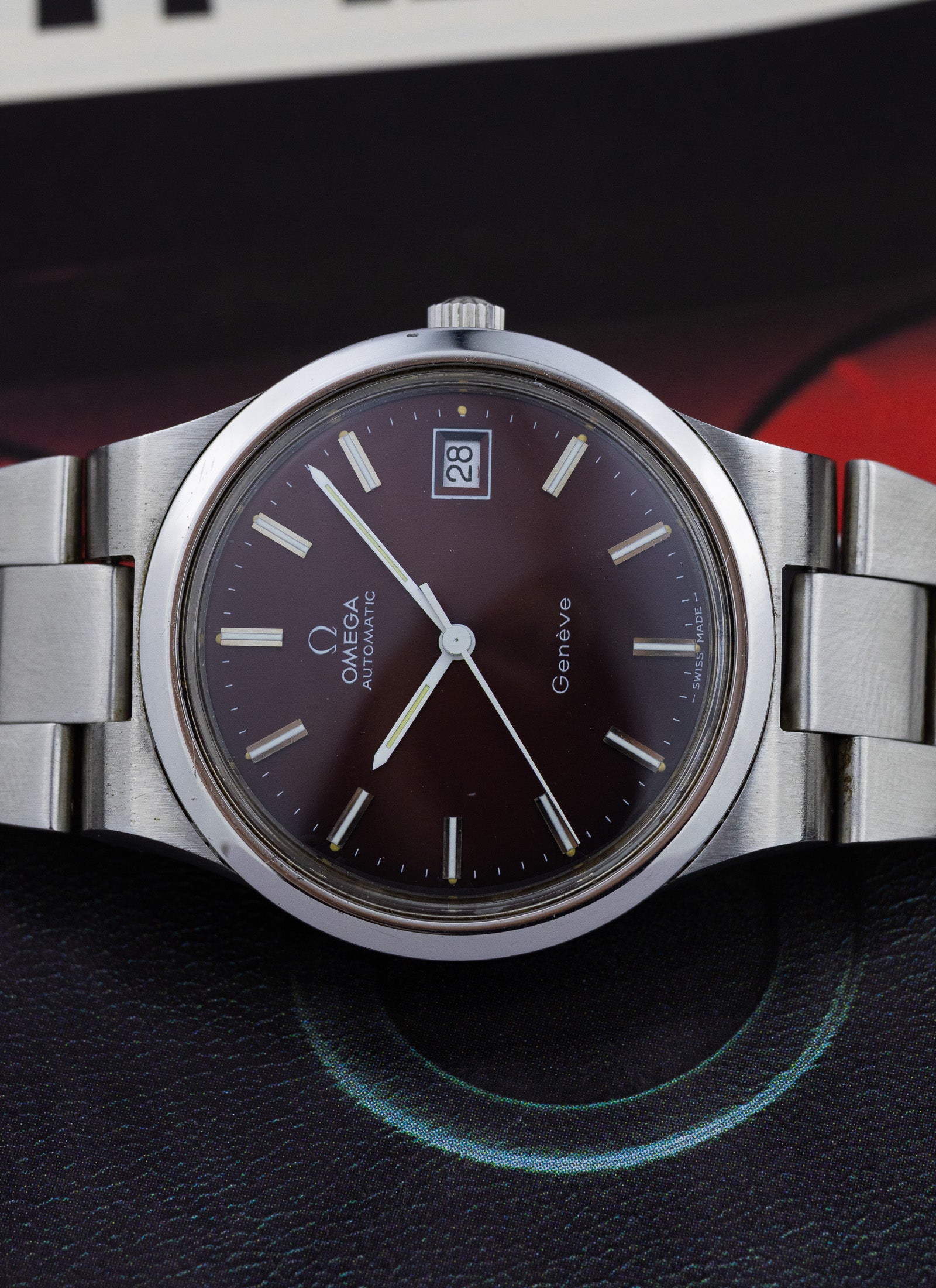 1973 Omega Geneve Bordeaux Dial 166.0173 cal. 1012