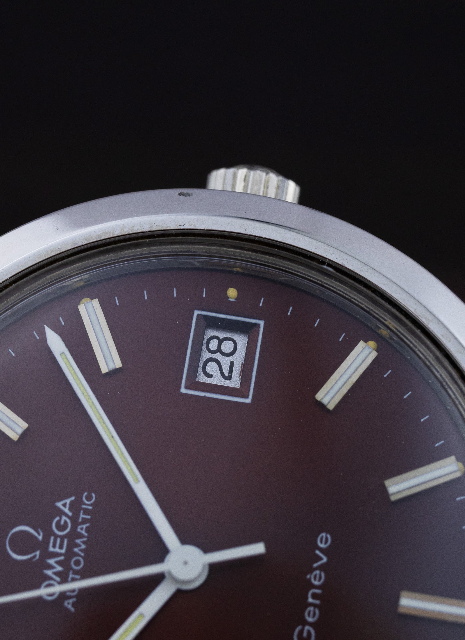 1973 Omega Geneve Bordeaux Dial 166.0173 cal. 1012