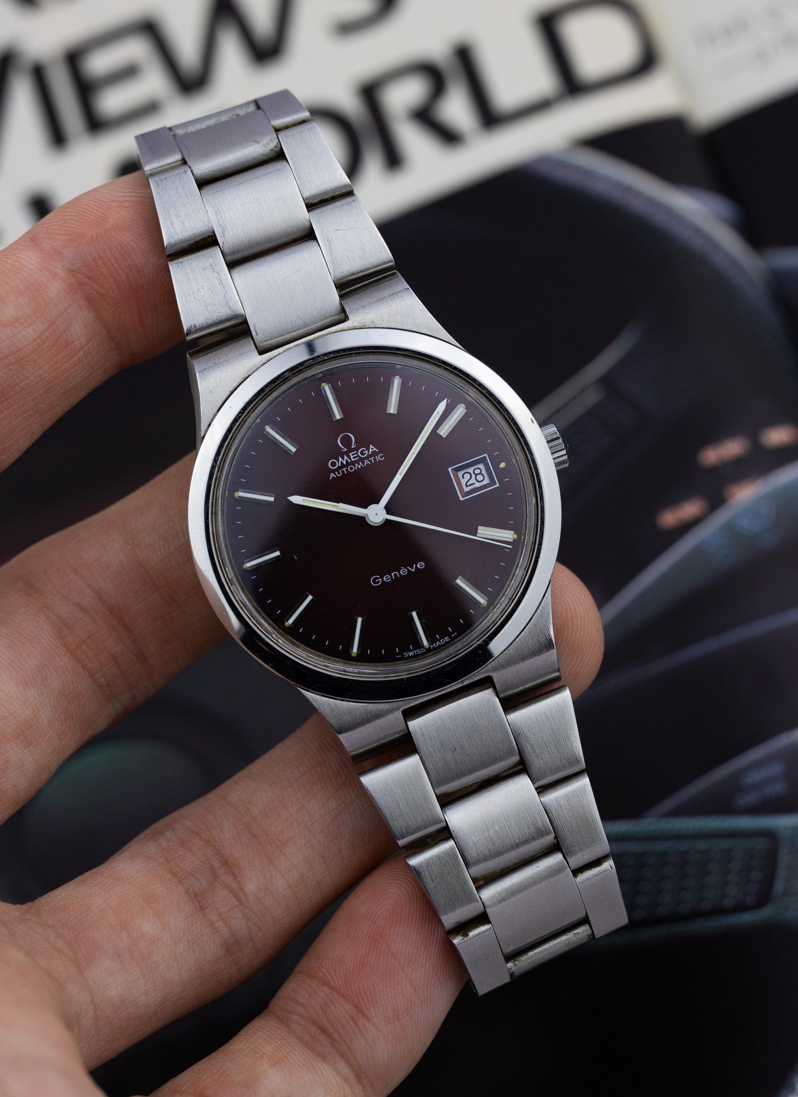 1973 Omega Geneve Bordeaux Dial 166.0173 cal. 1012